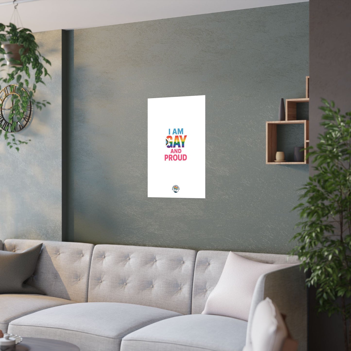 Pride Poster, LGBTQ Decor, Colorful Art Print, Gay Pride Wall Art, Statement Poster, Celebration of Identity
