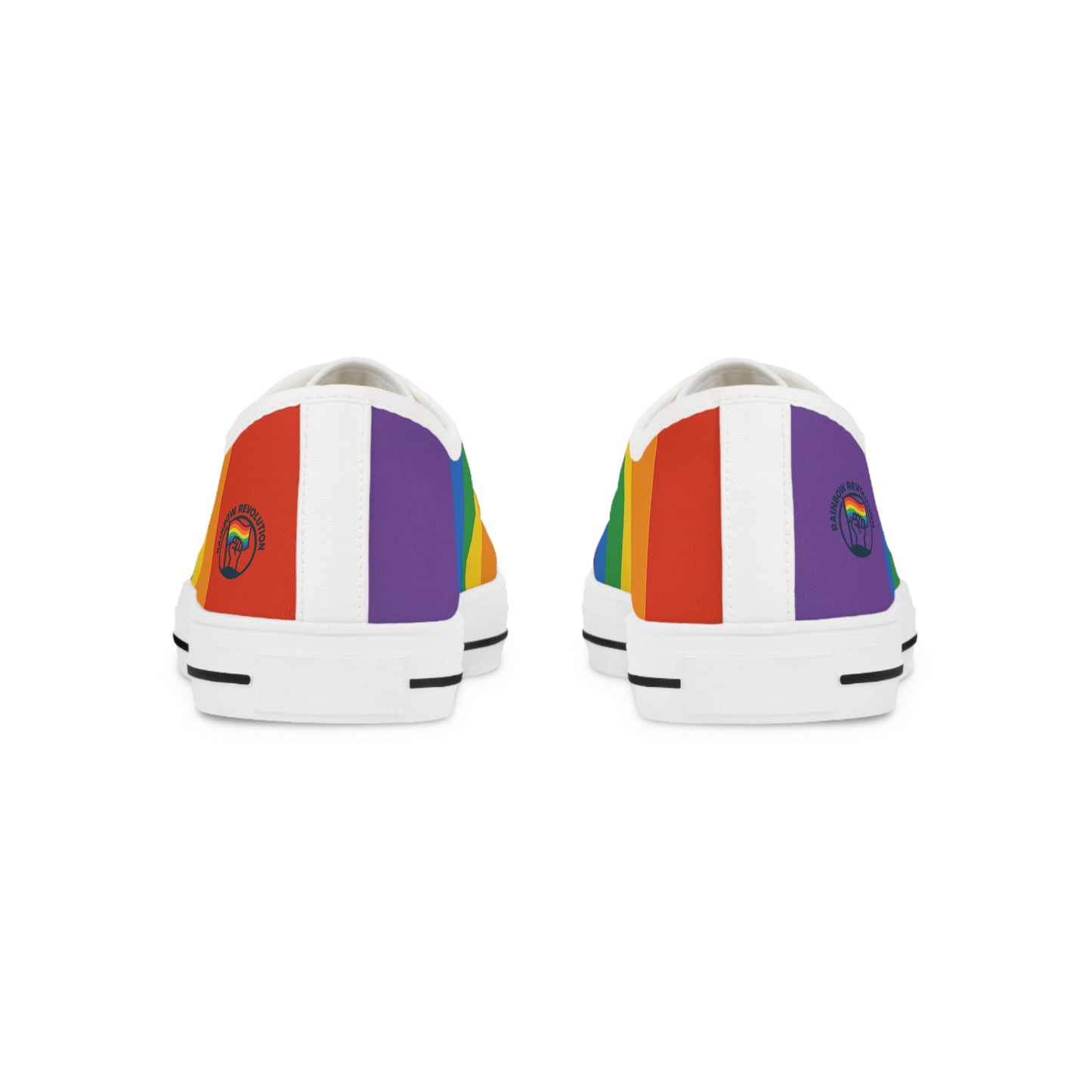 Rainbow Pride Low Top Sneakers, Colorful Casual Shoes for Men, LGBTQ+ Footwear, Retro Sneakers, Summer Fashion, Gift Idea