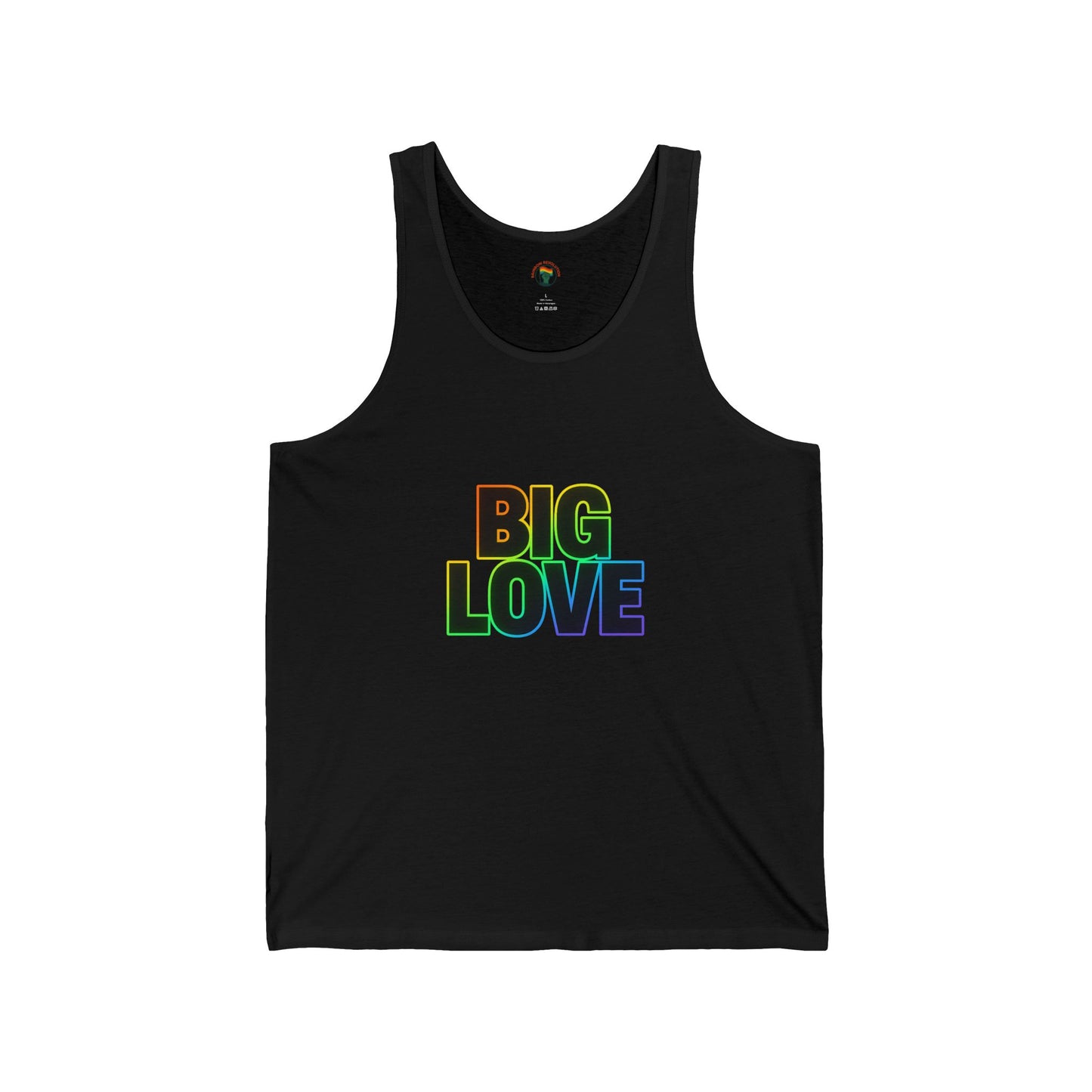 Unisex Jersey Tank - Big Love, Summer Vibes, LGBTQ+ Pride, Workout Wear, Casual Fashion, Gift for Friends