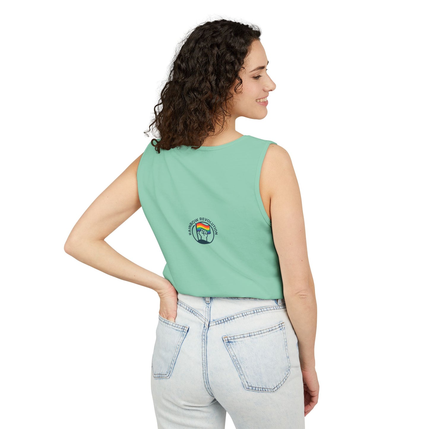 Pride Flame Tank Top | Unisex Garment-Dyed Tank, LGBTQ+ Apparel, Colorful Summer Wear, Festival Clothing, Gay Pride Merchandise