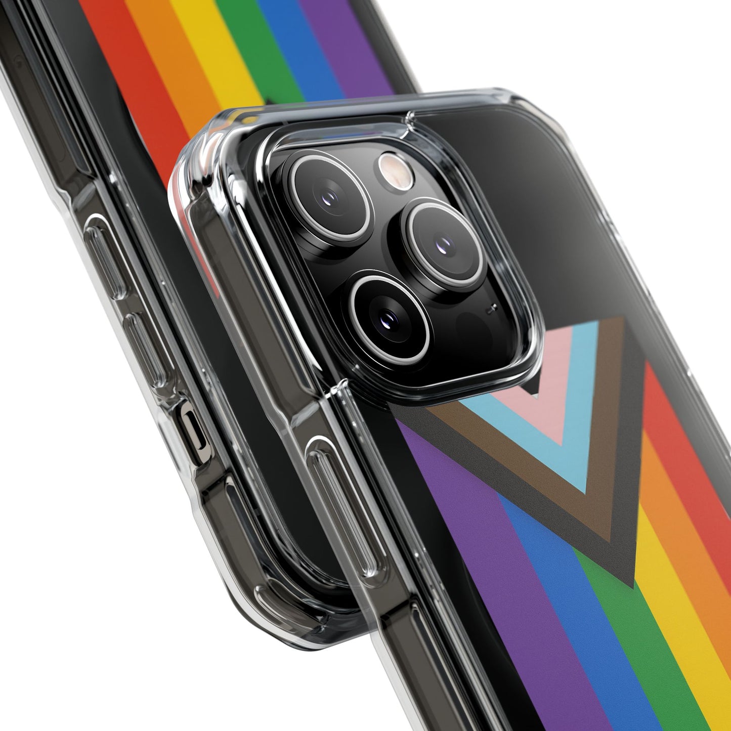 Pride-Themed Magnetic Clear Cases, LGBTQ Phone Cover, Rainbow Design, Personalized Phone Accessories, Anti-Drop Phone Case
