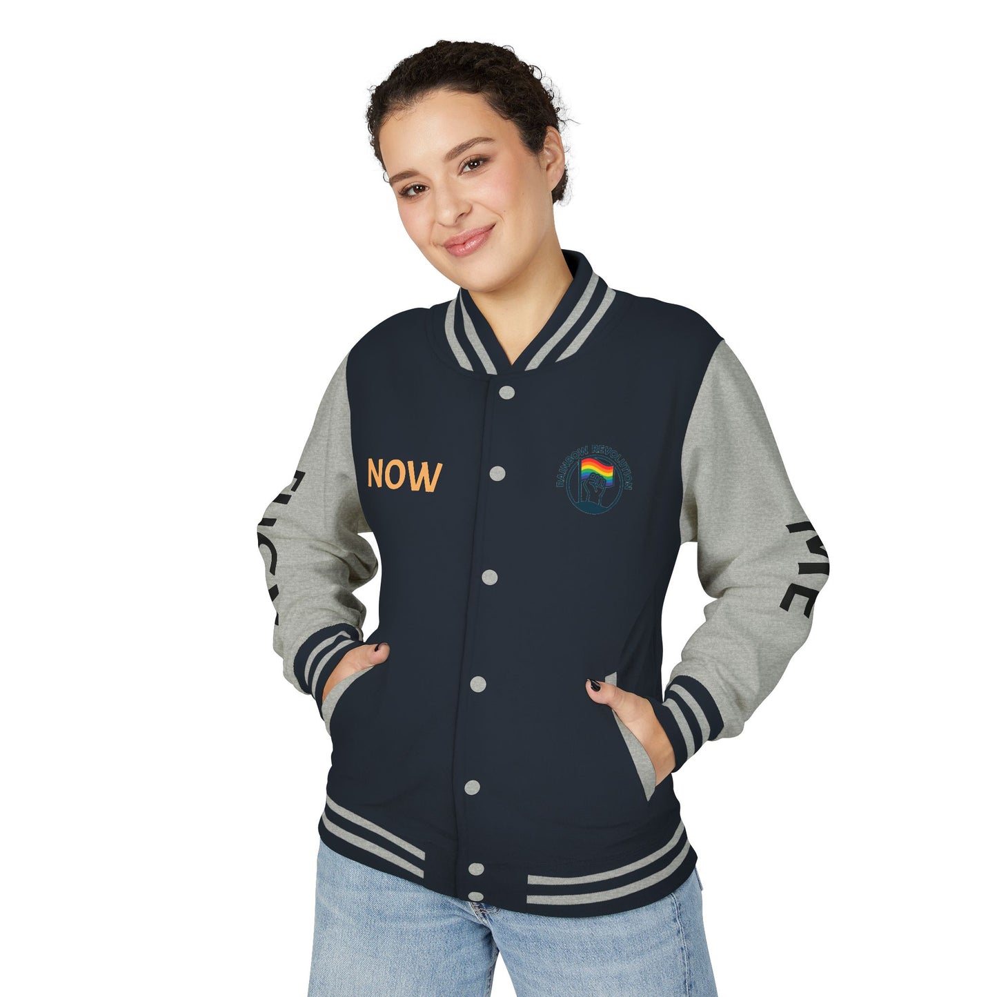 Pride Letterman Jacket - Statement Outerwear for Bold Expression, Sports Jacket, Unisex Fashion, LGBTQ+ Apparel, Gift for Her/Him