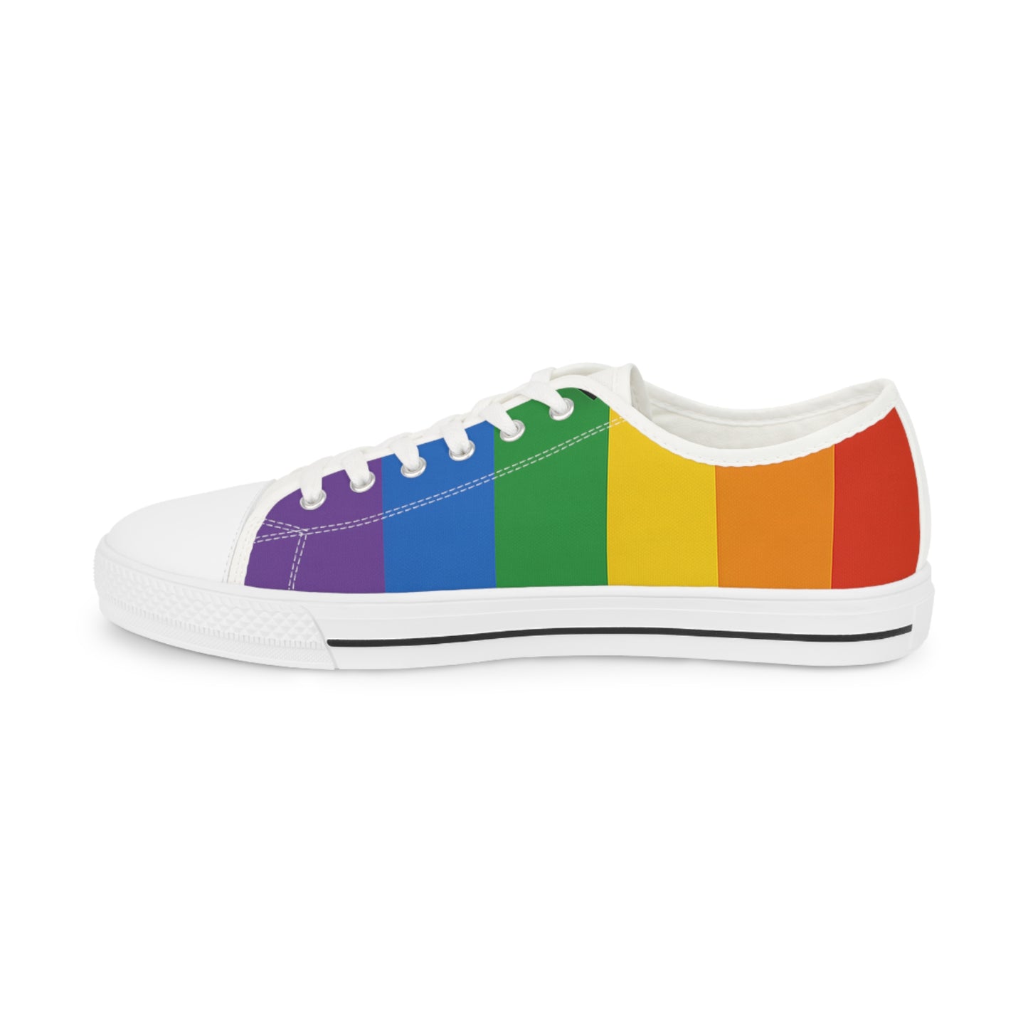Rainbow Pride Low Top Sneakers, Colorful Casual Shoes for Men, LGBTQ+ Footwear, Retro Sneakers, Summer Fashion, Gift Idea