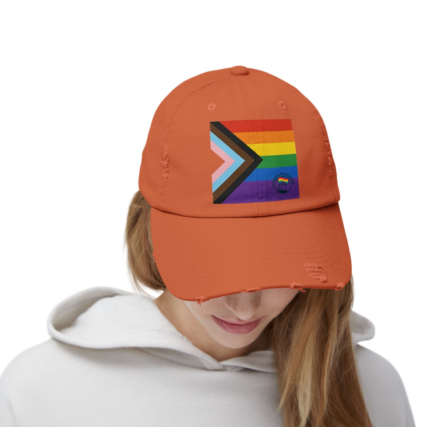 Pride Distressed Cap - Unisex LGBTQ+ Hat, Rainbow Flag Accessories, Outdoor Cap, Festival Gear, Everyday Wear