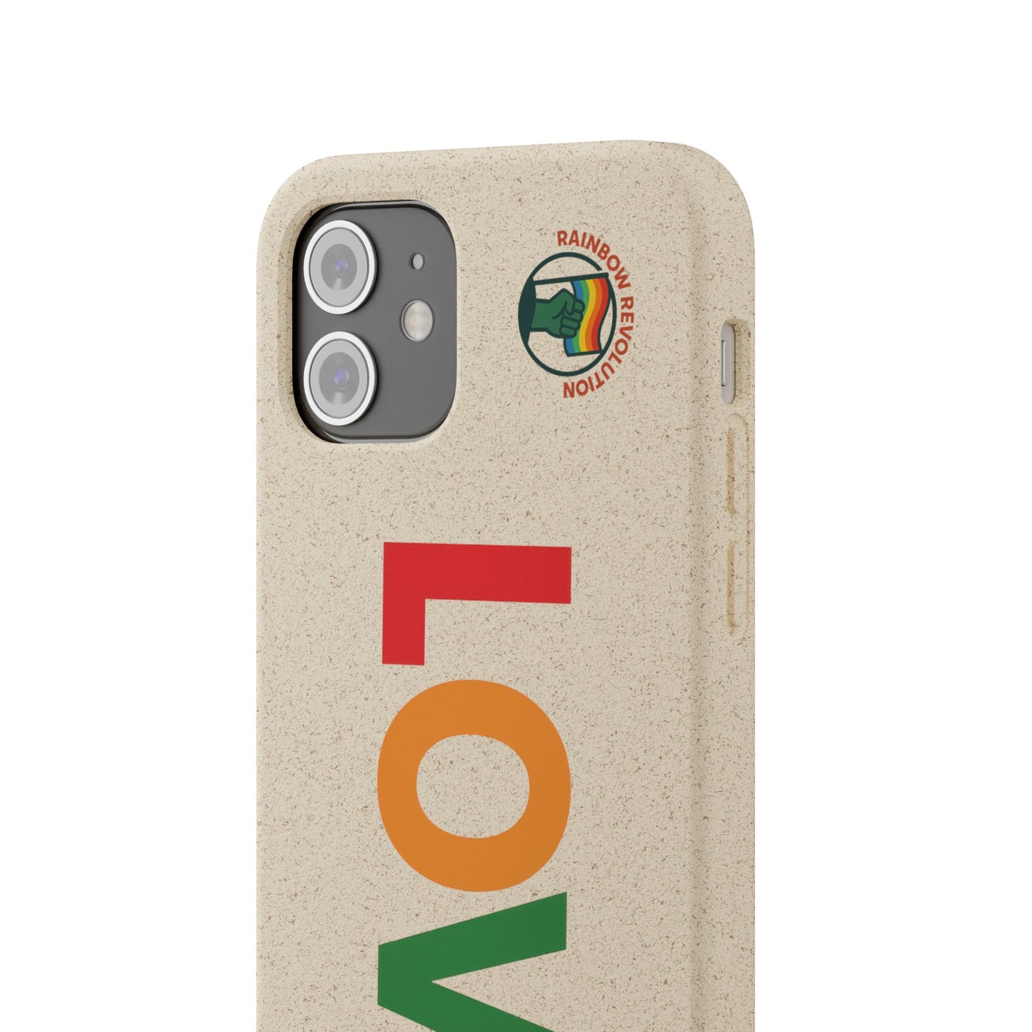 Colorful Love Biodegradable Phone Case | Eco-Friendly Gift for Friends, Green Living, Valentine's Day, Pride Month, Eco-conscious Design
