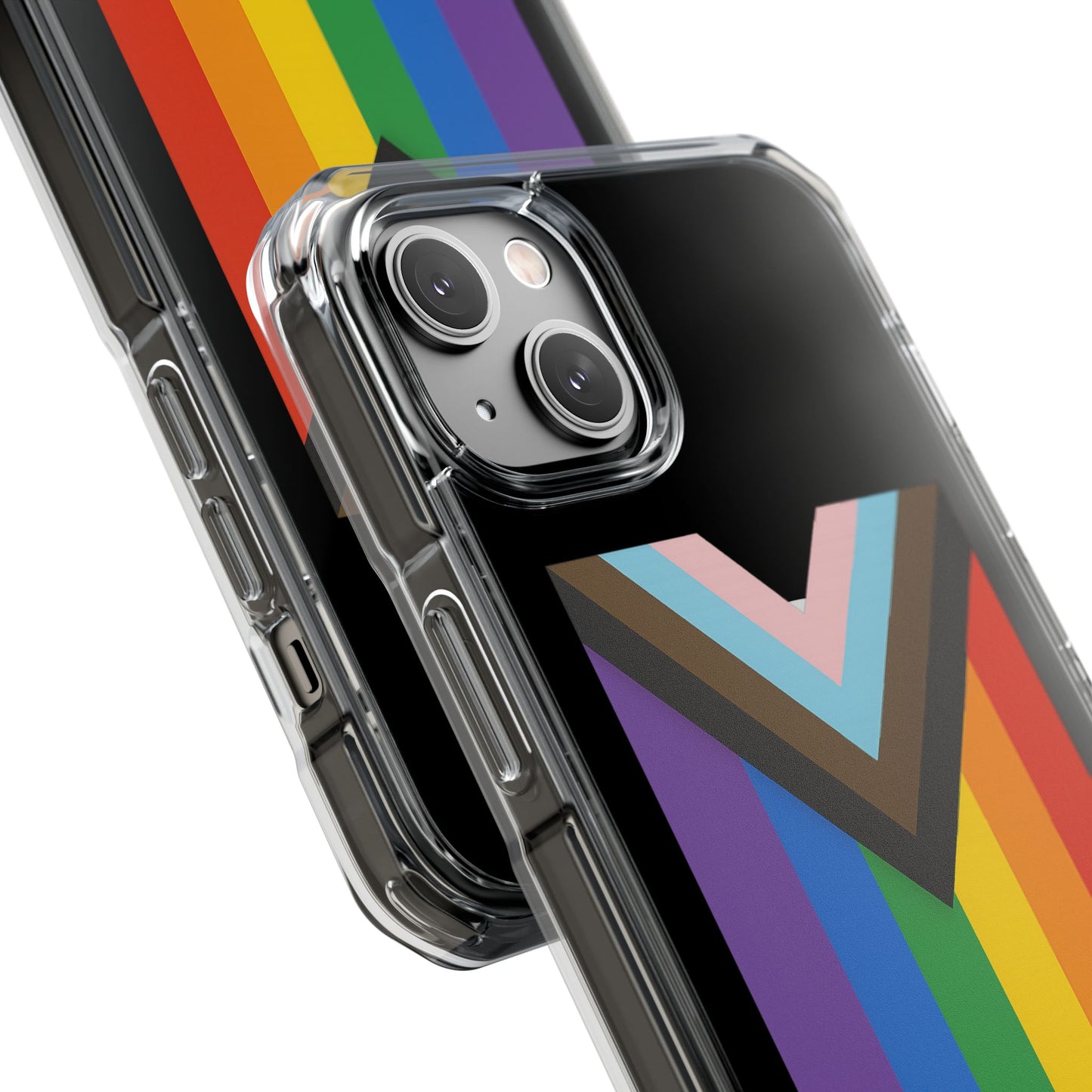 Pride-Themed Magnetic Clear Cases, LGBTQ Phone Cover, Rainbow Design, Personalized Phone Accessories, Anti-Drop Phone Case