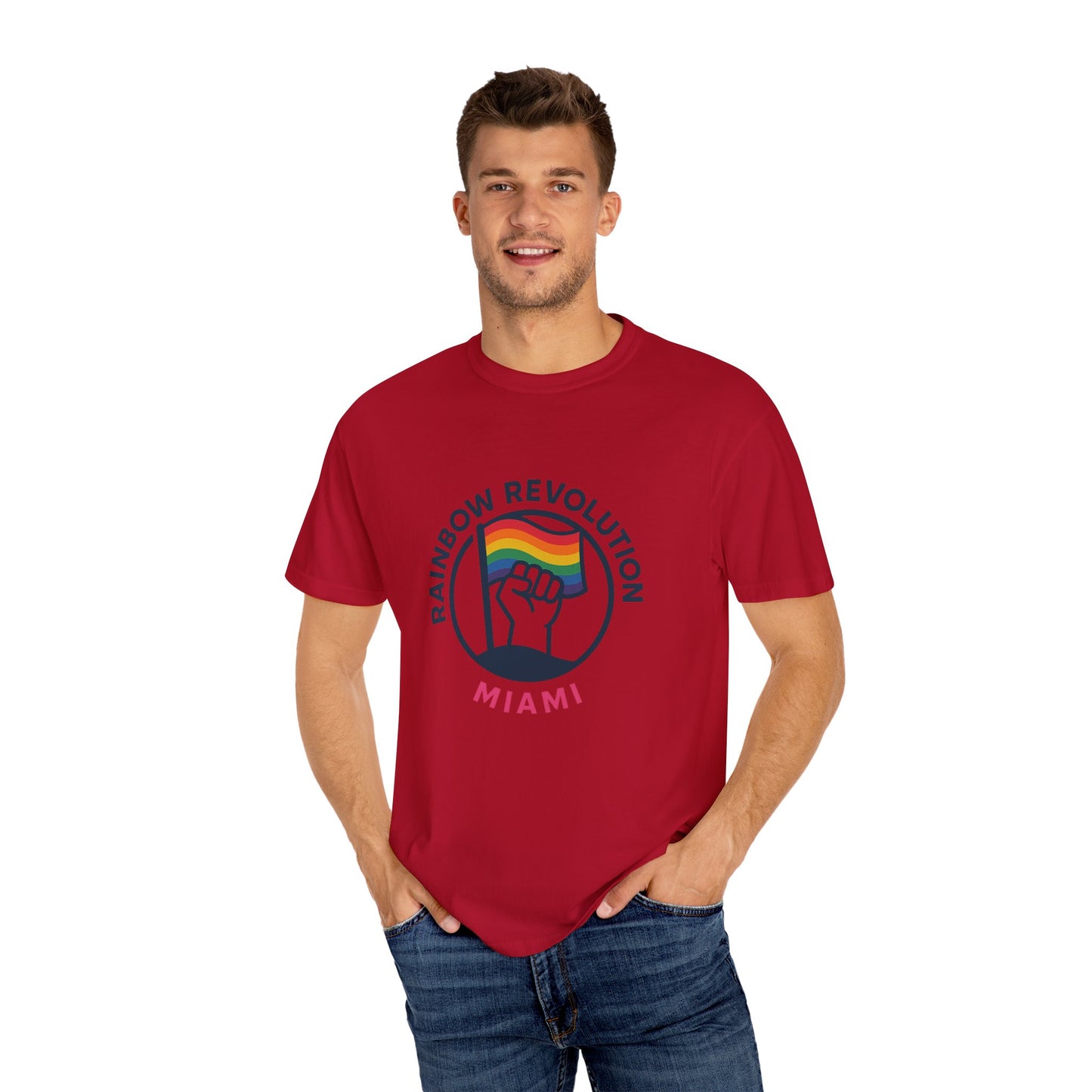 Unisex Rainbow Revolution T-shirt - Celebrate Pride, Summer Vibes, LGBTQ+ Support, Miami Love, Casual Wear