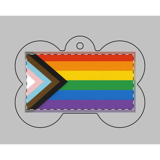 Pride Rainbow Pet Tags, Personalized Dog ID Tags, LGBTQ+ Pet Accessories, Custom Cat Tag, Colorful Pet Identification