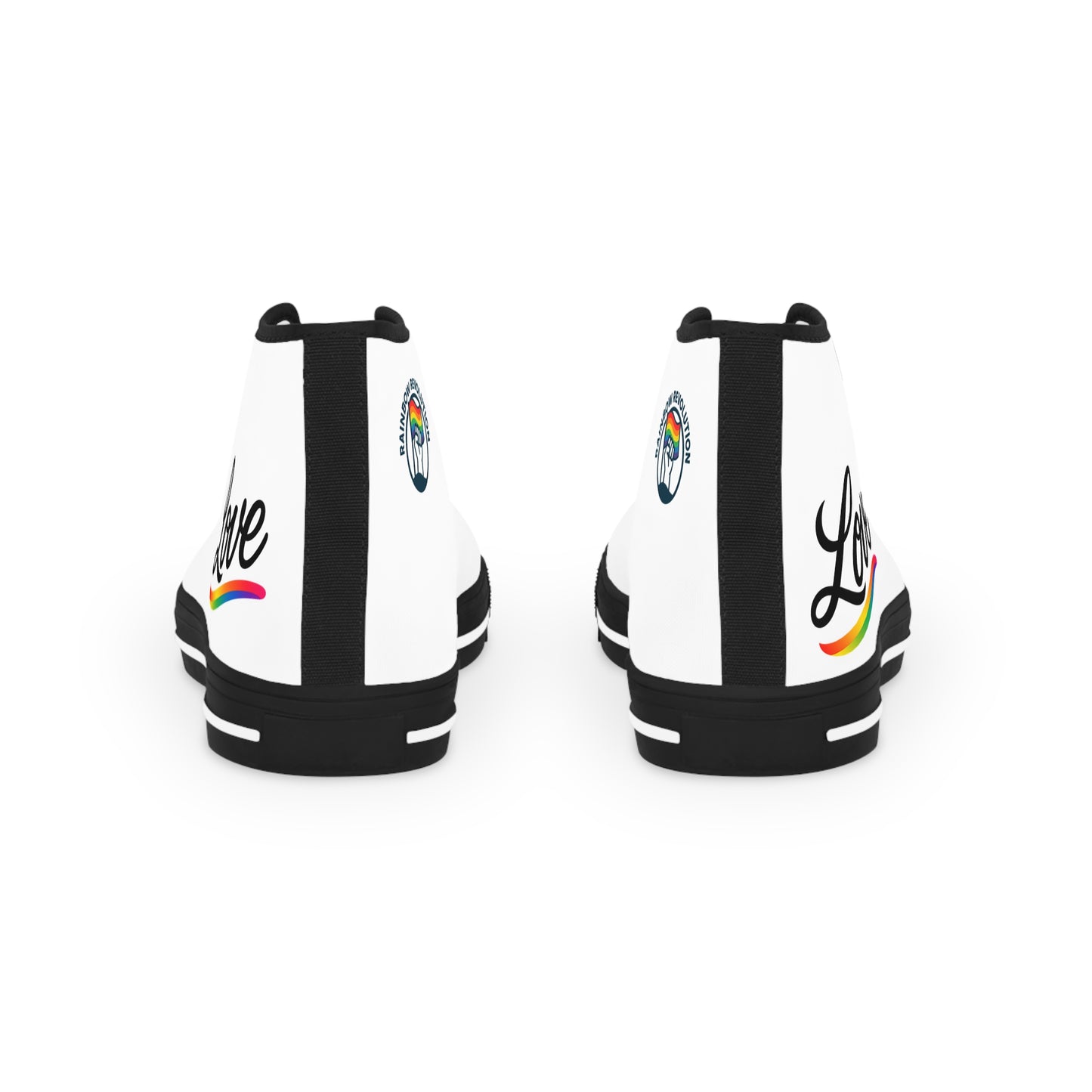 Colorful Love High Top Sneakers | Casual Streetwear, Unisex Fashion, Perfect for Summer Outings, Music Festivals, and Gifts - LOVE