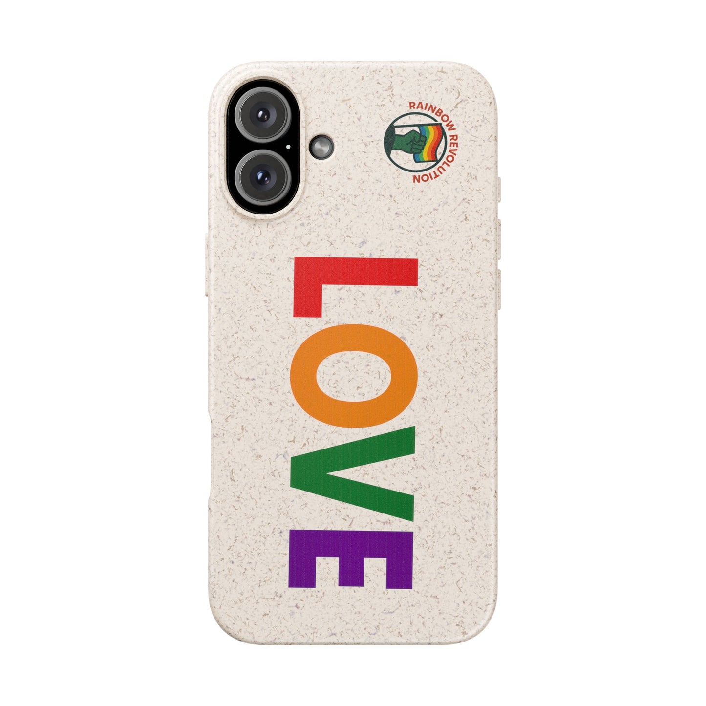 Colorful Love Biodegradable Phone Case | Eco-Friendly Gift for Friends, Green Living, Valentine's Day, Pride Month, Eco-conscious Design