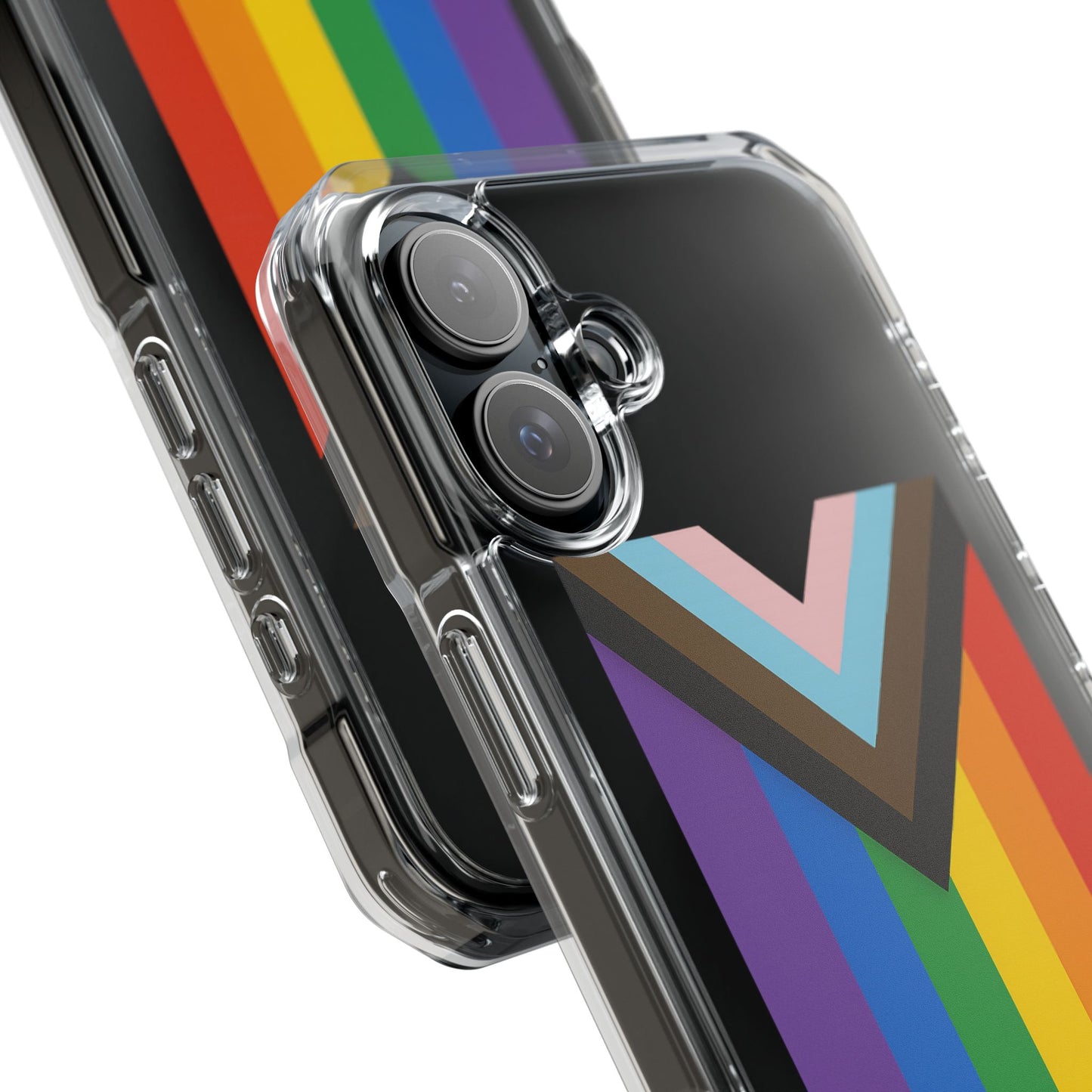 Pride-Themed Magnetic Clear Cases, LGBTQ Phone Cover, Rainbow Design, Personalized Phone Accessories, Anti-Drop Phone Case
