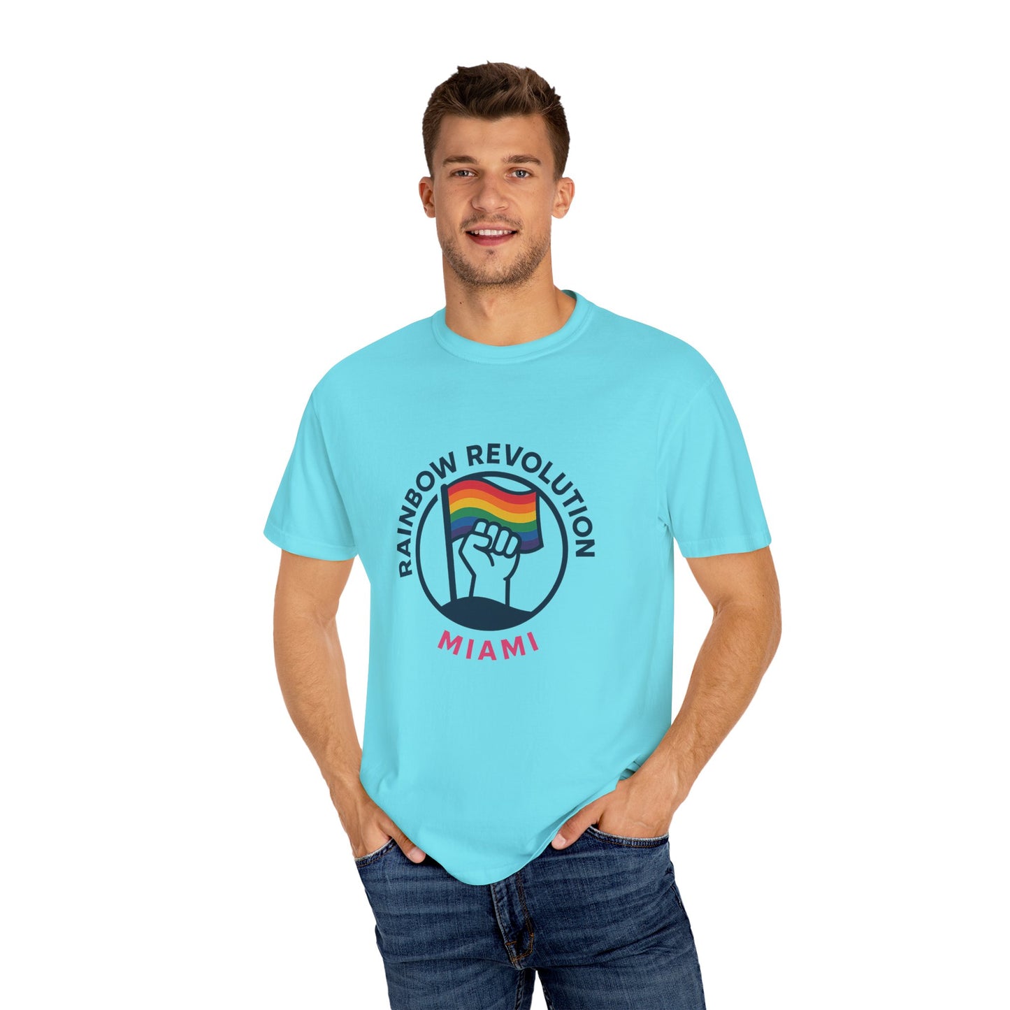 Unisex Rainbow Revolution T-shirt - Celebrate Pride, Summer Vibes, LGBTQ+ Support, Miami Love, Casual Wear