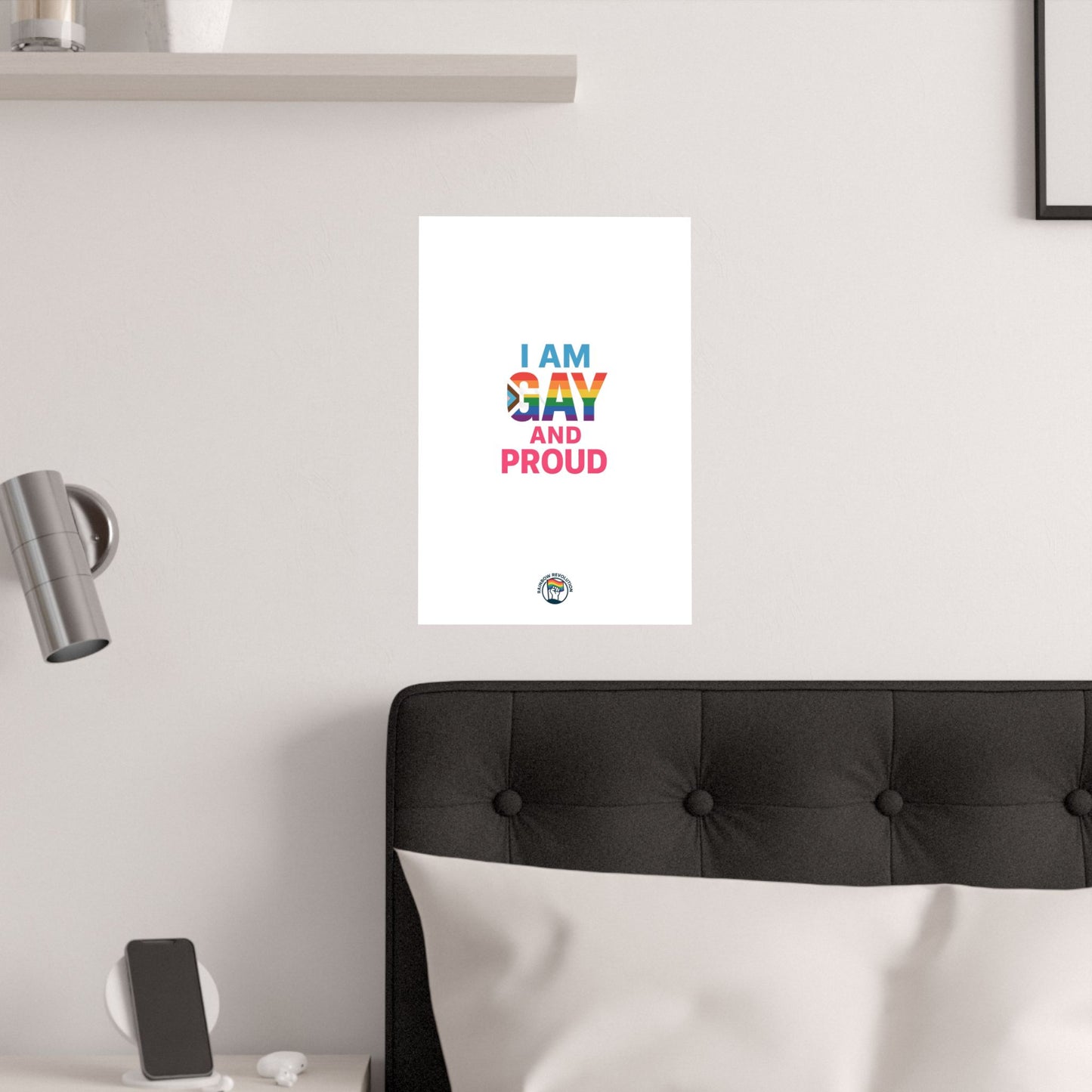 Pride Poster, LGBTQ Decor, Colorful Art Print, Gay Pride Wall Art, Statement Poster, Celebration of Identity