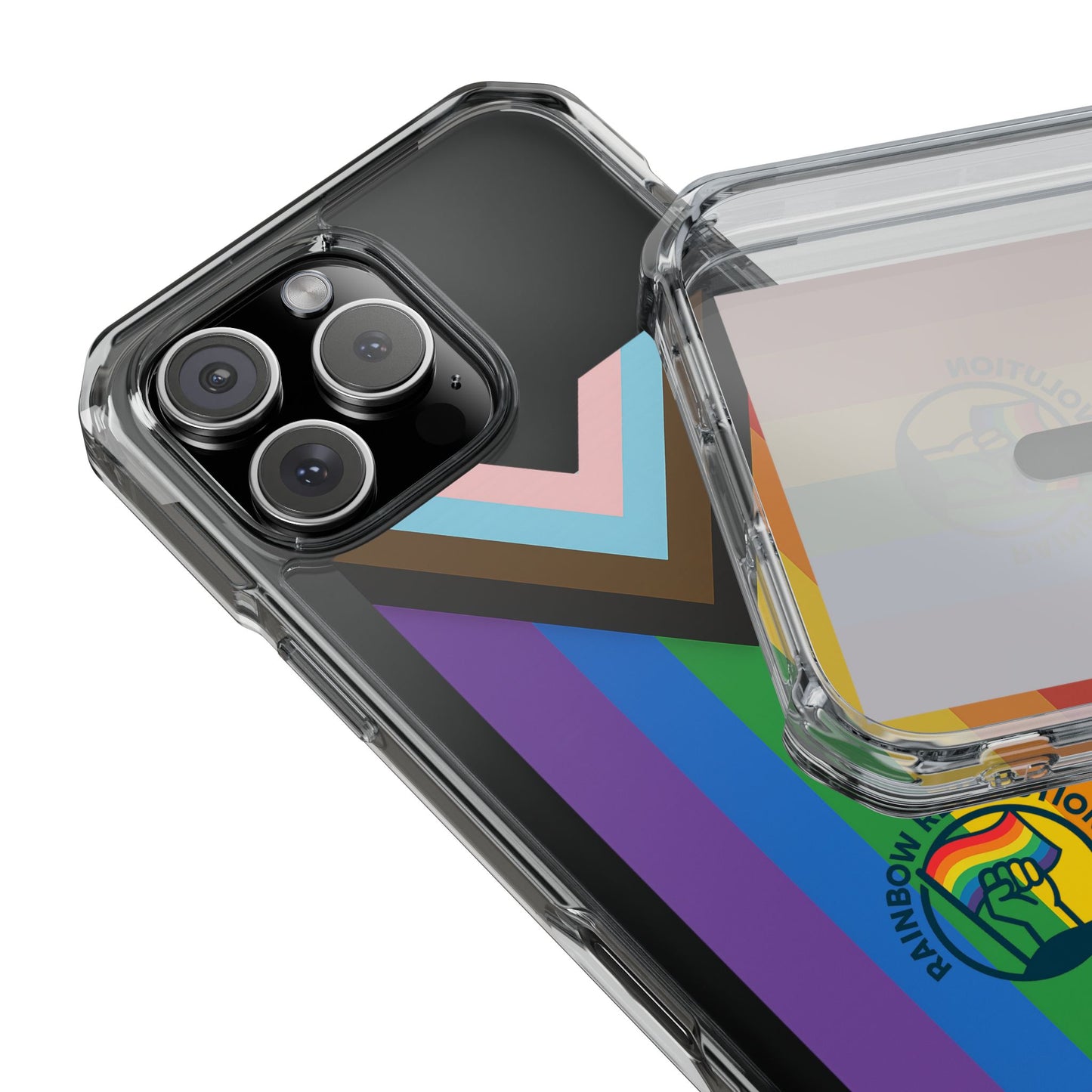 Pride-Themed Magnetic Clear Cases, LGBTQ Phone Cover, Rainbow Design, Personalized Phone Accessories, Anti-Drop Phone Case