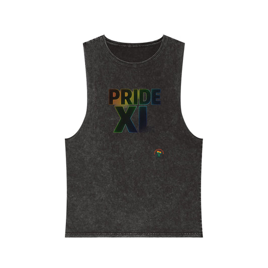 Pride Stonewash Tank Top, Unisex Pride Shirt, LGBTQ+ Apparel, Summer Pride Wear, Festival Outfit, Gay Pride Clothing