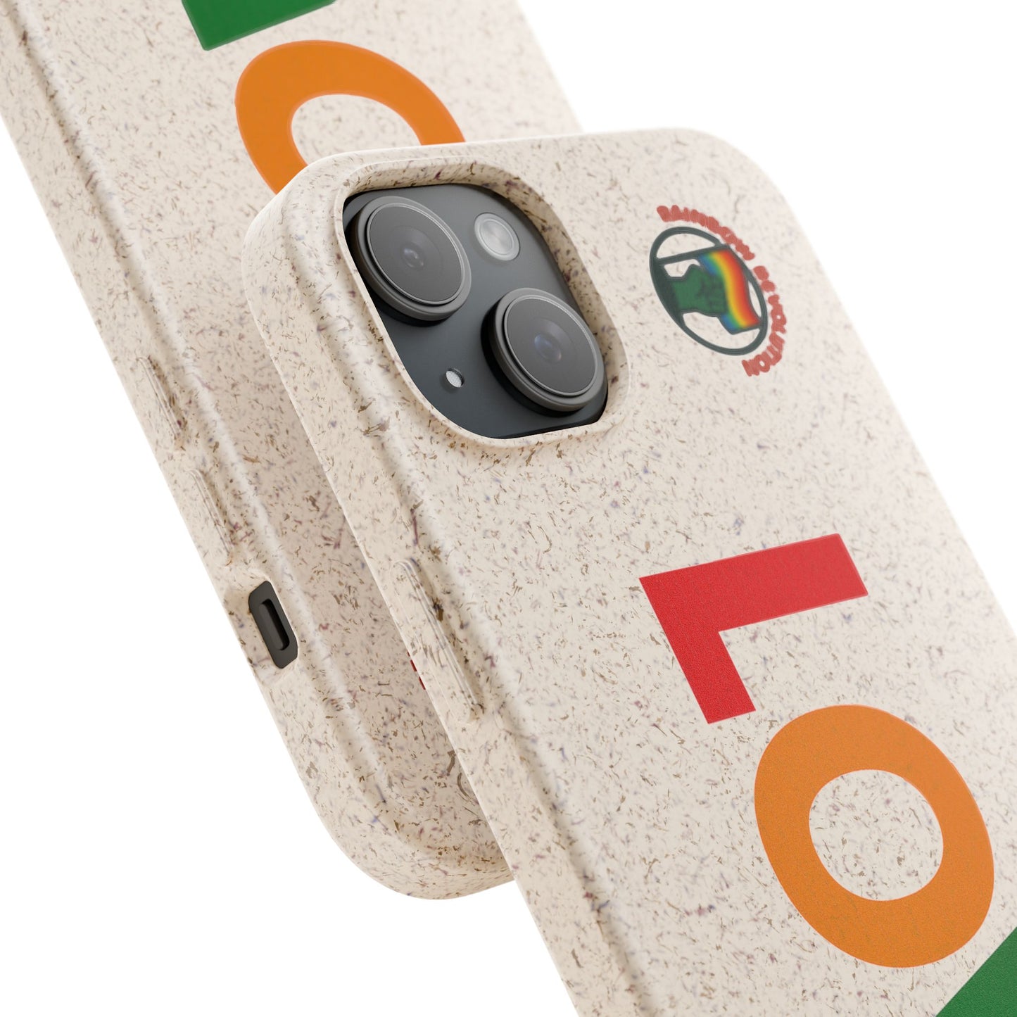 Colorful Love Biodegradable Phone Case | Eco-Friendly Gift for Friends, Green Living, Valentine's Day, Pride Month, Eco-conscious Design