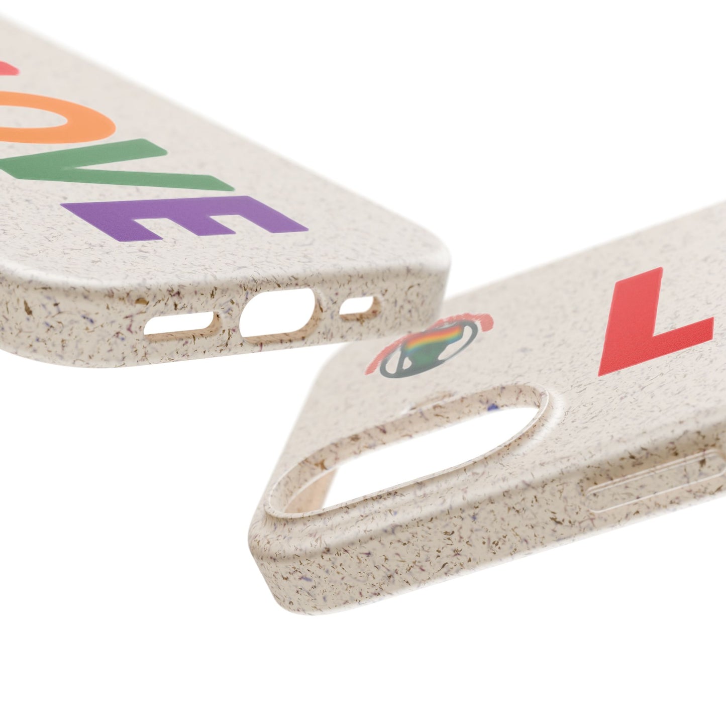 Colorful Love Biodegradable Phone Case | Eco-Friendly Gift for Friends, Green Living, Valentine's Day, Pride Month, Eco-conscious Design