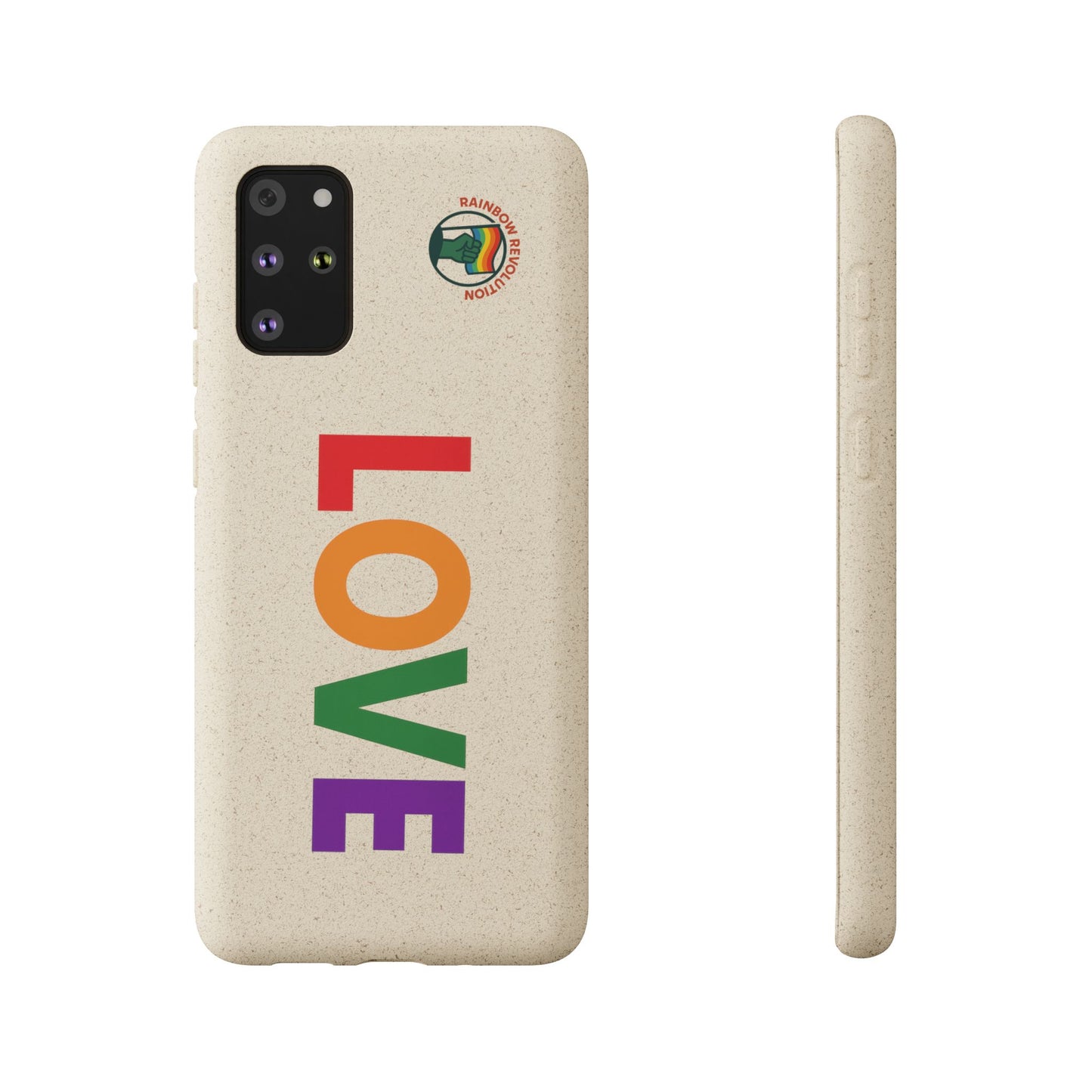 Colorful Love Biodegradable Phone Case | Eco-Friendly Gift for Friends, Green Living, Valentine's Day, Pride Month, Eco-conscious Design