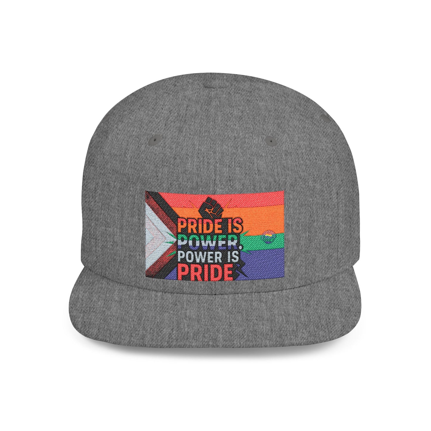 Pride-Themed Flat Bill Snapback, Celebrate Identity with Style, Perfect for Pride Month, LGBTQ+ Events, Everyday Fashion, Unisex Hat