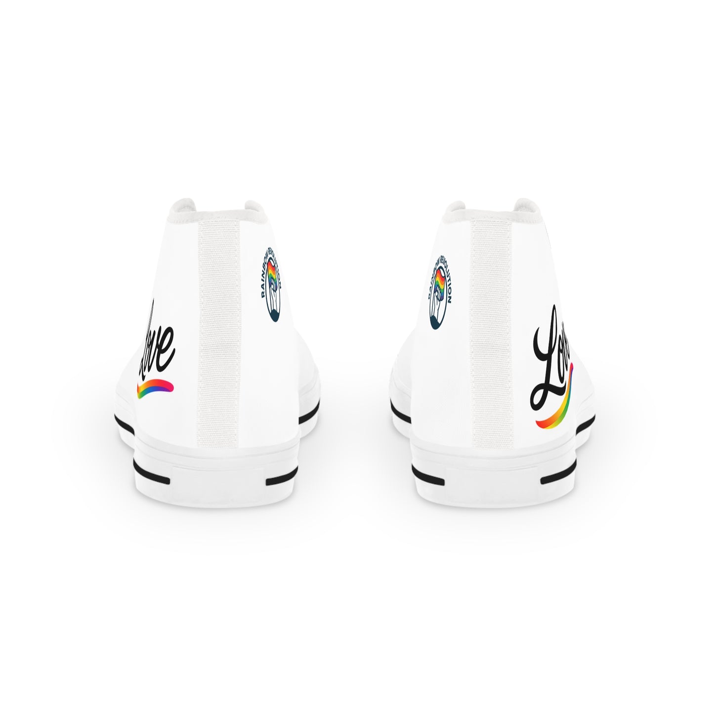 Colorful Love High Top Sneakers | Casual Streetwear, Unisex Fashion, Perfect for Summer Outings, Music Festivals, and Gifts - LOVE
