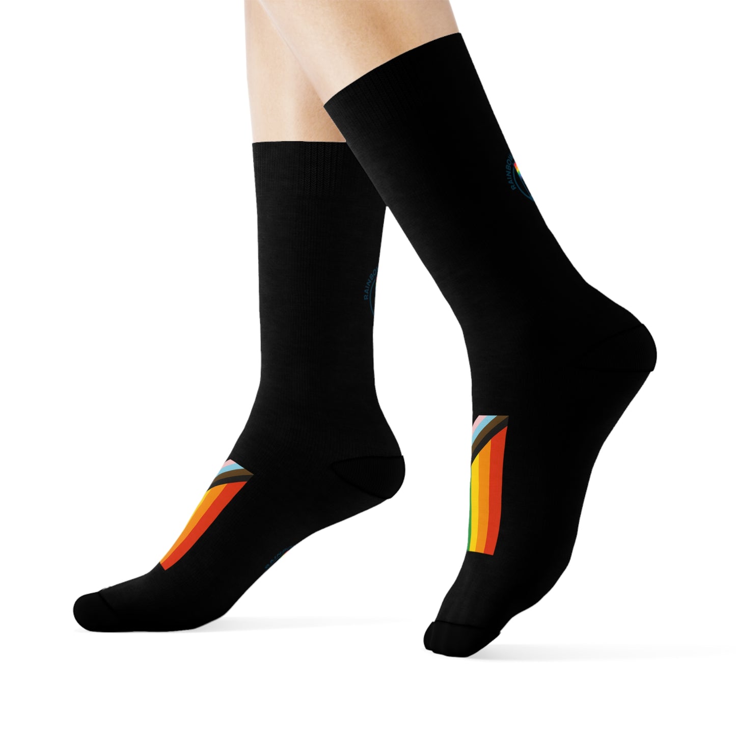 Pride-Themed Crew Socks, Colorful Rainbow Socks for Festivals, LGBTQ+ Gifts, Pride Month Essentials, Fun Everyday Wear