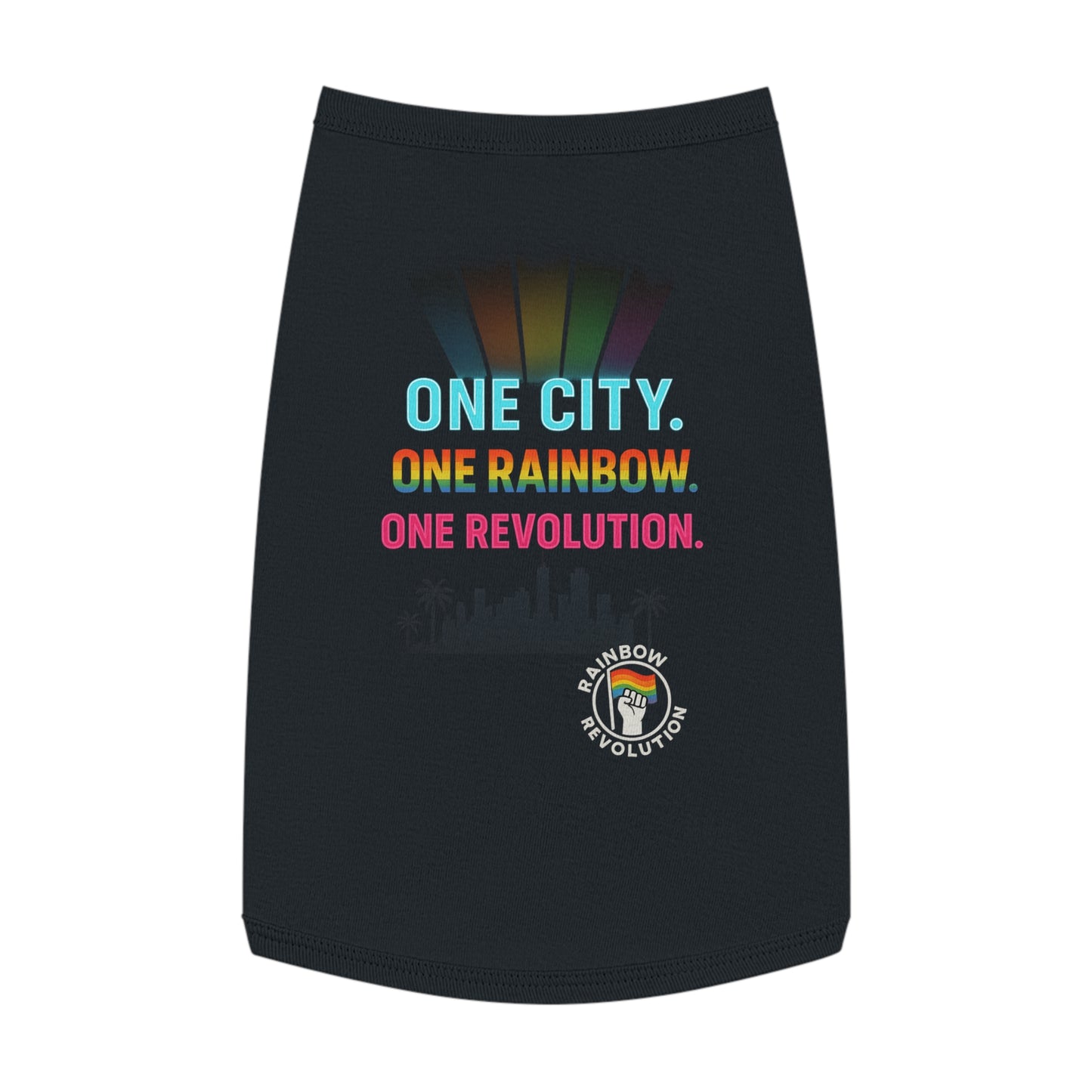 Vibrant Pride Pet Tank Top, Rainbow Celebration Wear, Dog and Cat Apparel, Summer Pet Fashion, LGBTQ+ Pet Lover Gift