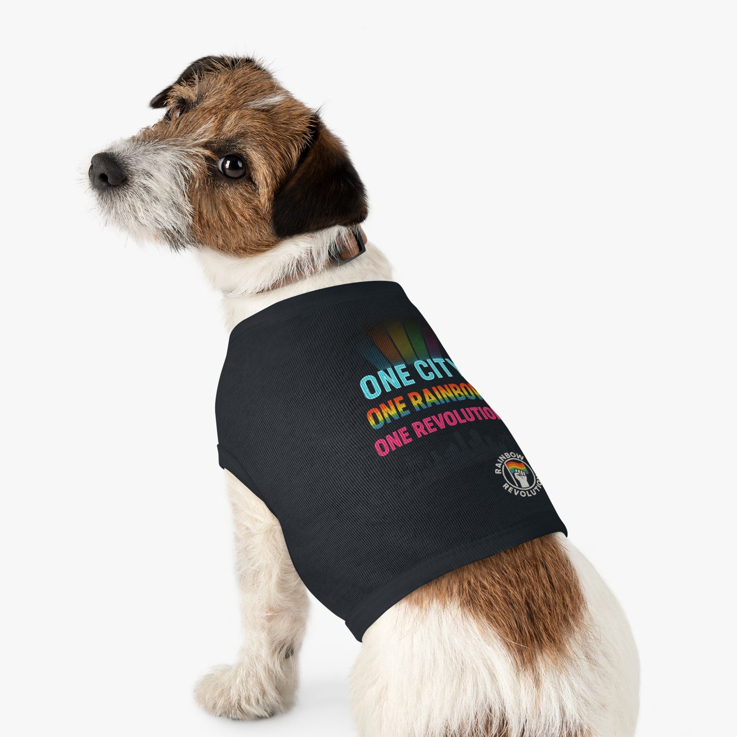 Vibrant Pride Pet Tank Top, Rainbow Celebration Wear, Dog and Cat Apparel, Summer Pet Fashion, LGBTQ+ Pet Lover Gift