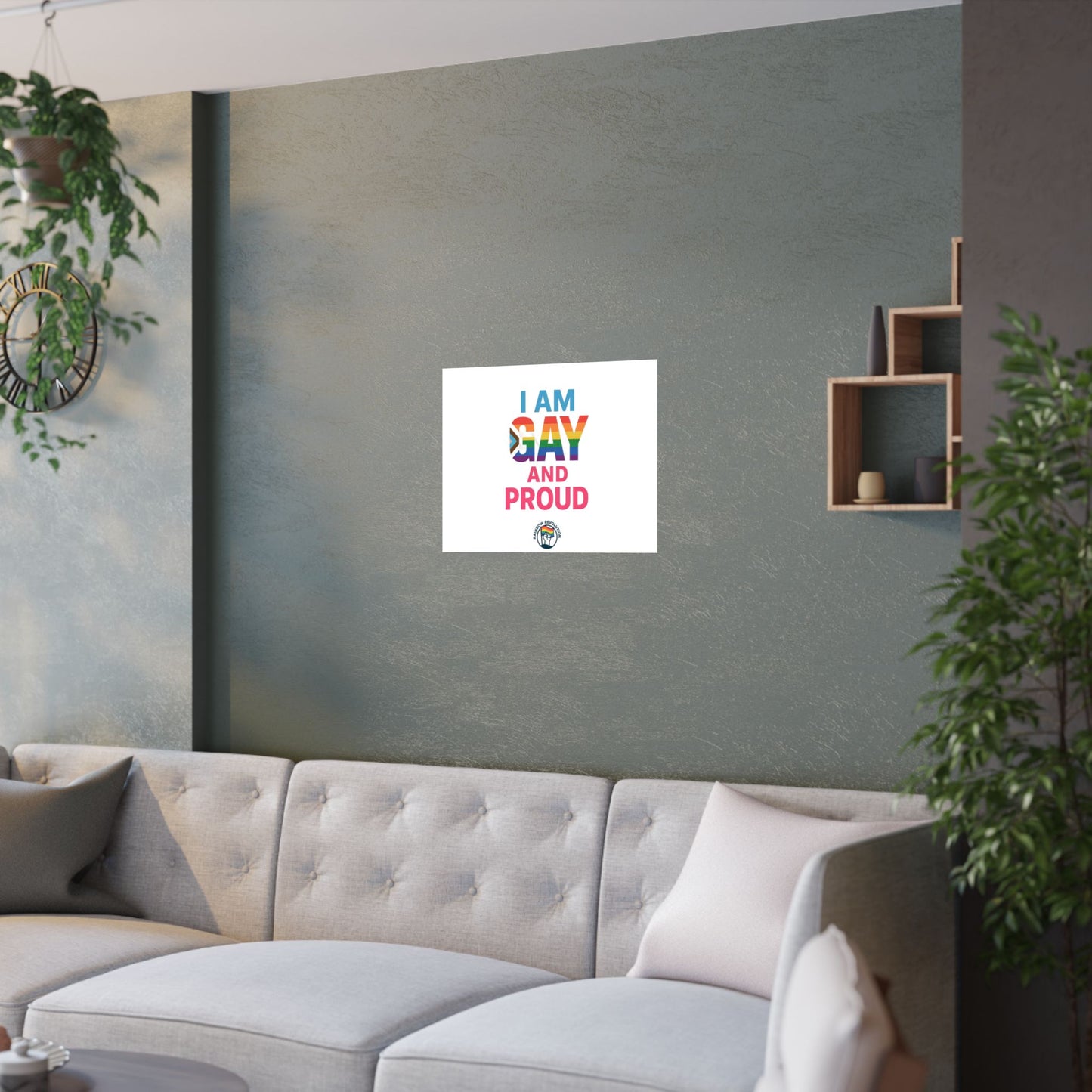Pride Poster, LGBTQ Decor, Colorful Art Print, Gay Pride Wall Art, Statement Poster, Celebration of Identity