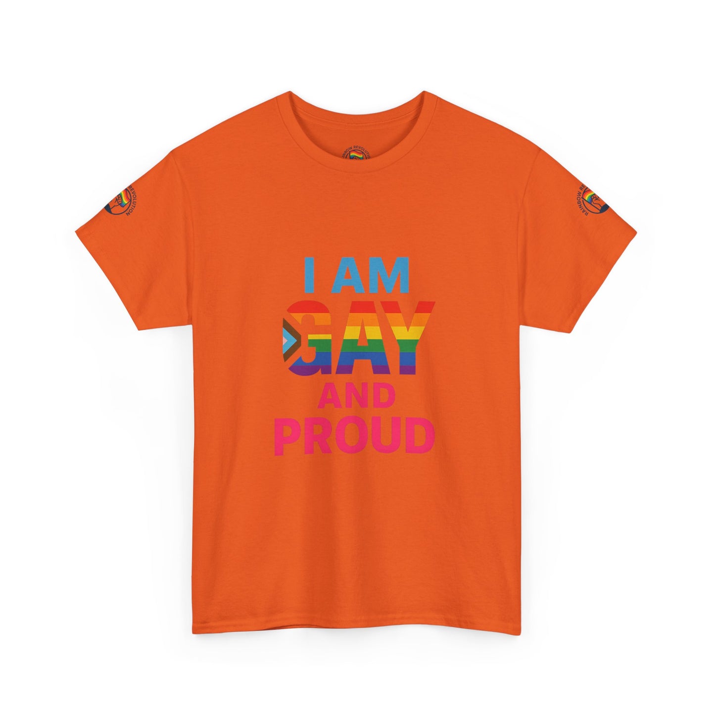 Pride Graphic Tee, I Am Gay and Proud Shirt, LGBTQ+ Apparel, Unisex Cotton Top, Festival Wear, Supportive Gift