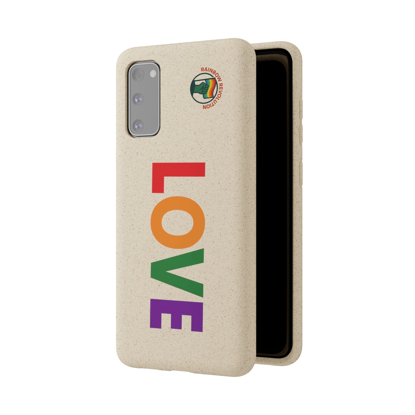 Colorful Love Biodegradable Phone Case | Eco-Friendly Gift for Friends, Green Living, Valentine's Day, Pride Month, Eco-conscious Design