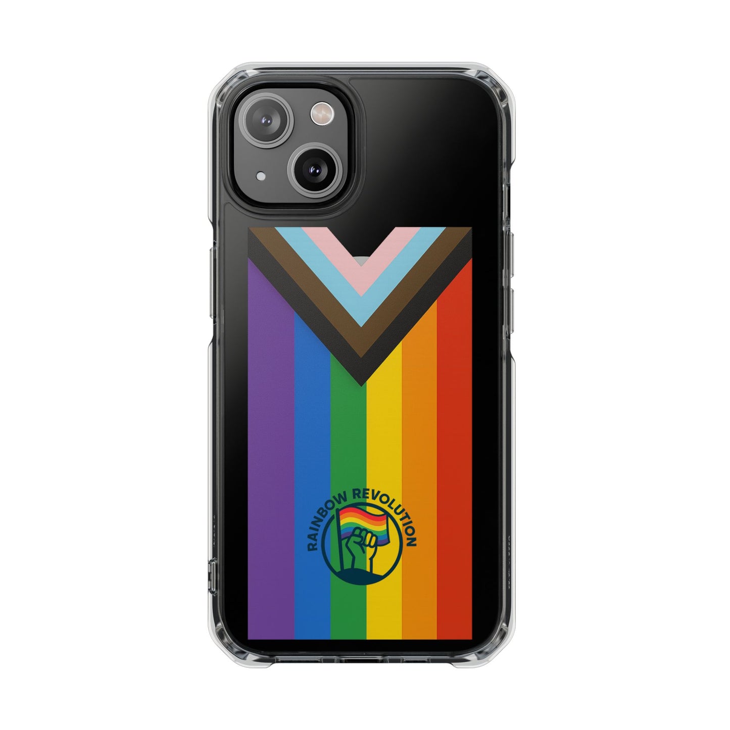 Pride-Themed Magnetic Clear Cases, LGBTQ Phone Cover, Rainbow Design, Personalized Phone Accessories, Anti-Drop Phone Case