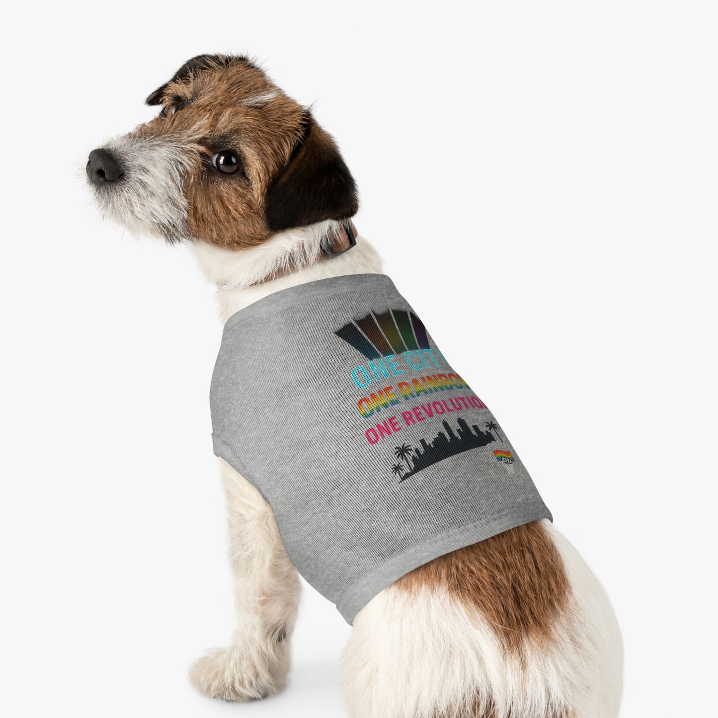 Vibrant Pride Pet Tank Top, Rainbow Celebration Wear, Dog and Cat Apparel, Summer Pet Fashion, LGBTQ+ Pet Lover Gift