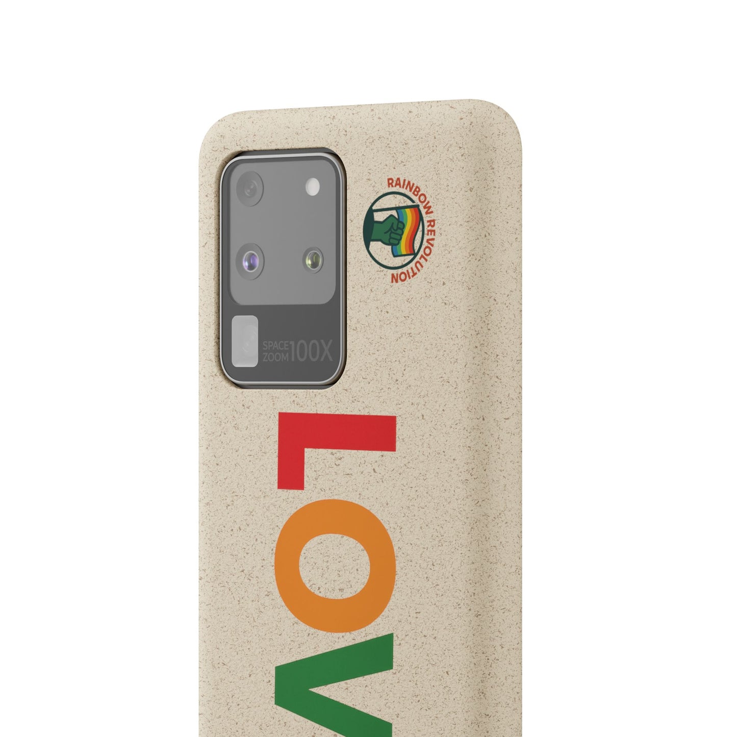 Colorful Love Biodegradable Phone Case | Eco-Friendly Gift for Friends, Green Living, Valentine's Day, Pride Month, Eco-conscious Design
