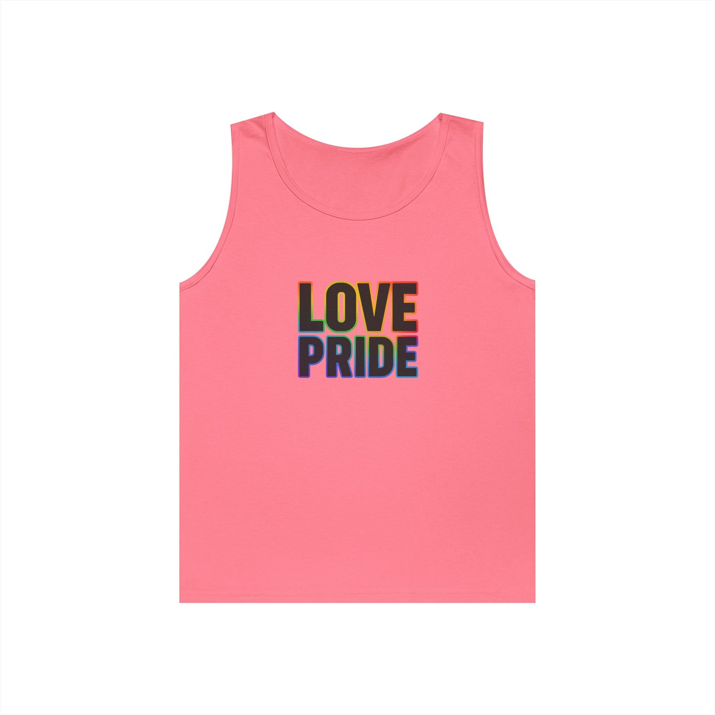 Pride Love Unisex Cotton Tank Top, LGBTQ+ Apparel, Summer Casual Wear, Pride Month Clothing, Festival Outfits