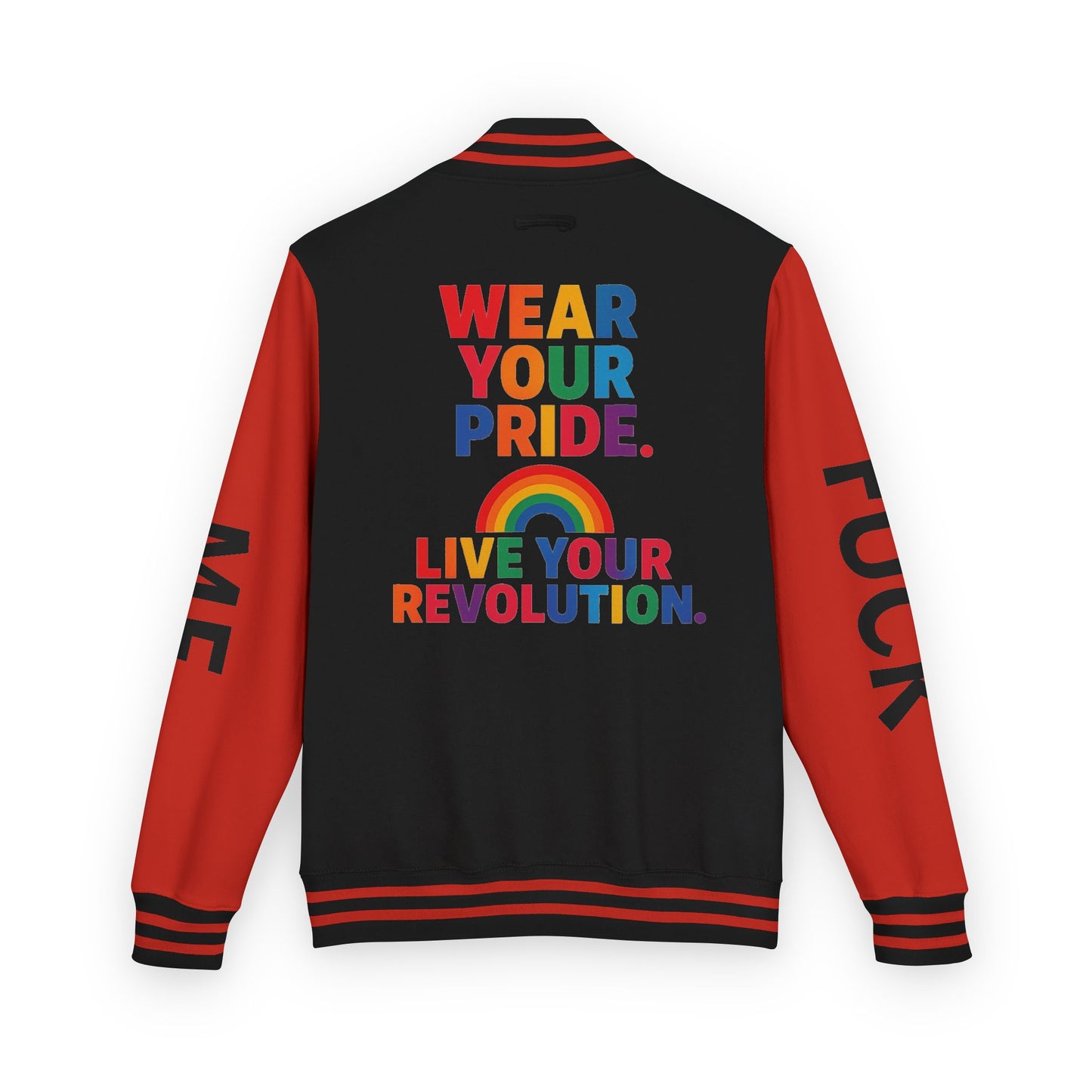 Pride Letterman Jacket - Statement Outerwear for Bold Expression, Sports Jacket, Unisex Fashion, LGBTQ+ Apparel, Gift for Her/Him