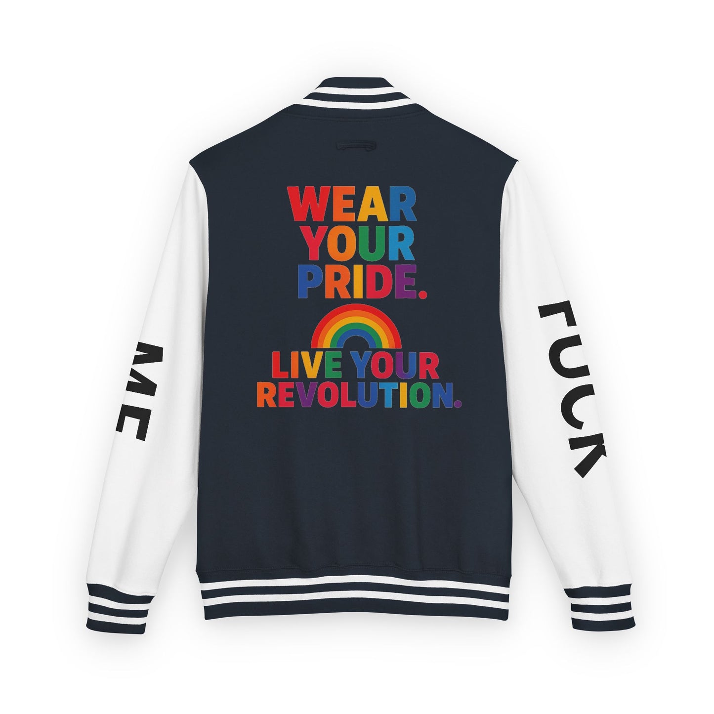 Pride Letterman Jacket - Statement Outerwear for Bold Expression, Sports Jacket, Unisex Fashion, LGBTQ+ Apparel, Gift for Her/Him