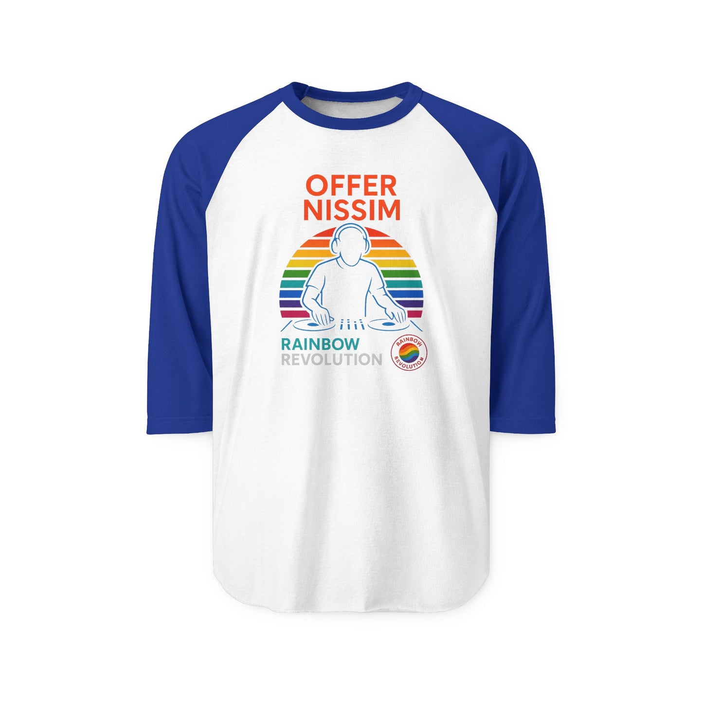 Rainbow Revolution Unisex Raglan Tee, Retro Gay Pride Shirt, Summer Festival Wear, Perfect for LGBTQ+ Celebrations