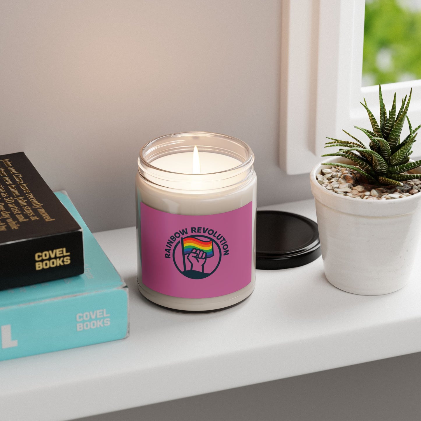 Rainbow Revolution Scented Soy Candle | Eco-Friendly Gift for Pride, Home Decor, Relaxation, Aromatherapy