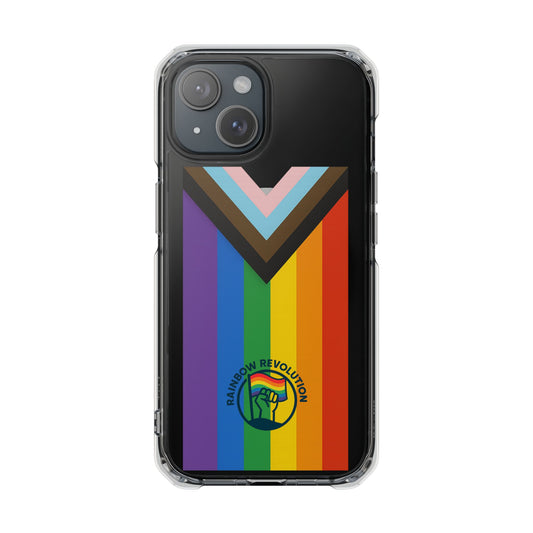 Pride-Themed Magnetic Clear Cases, LGBTQ Phone Cover, Rainbow Design, Personalized Phone Accessories, Anti-Drop Phone Case