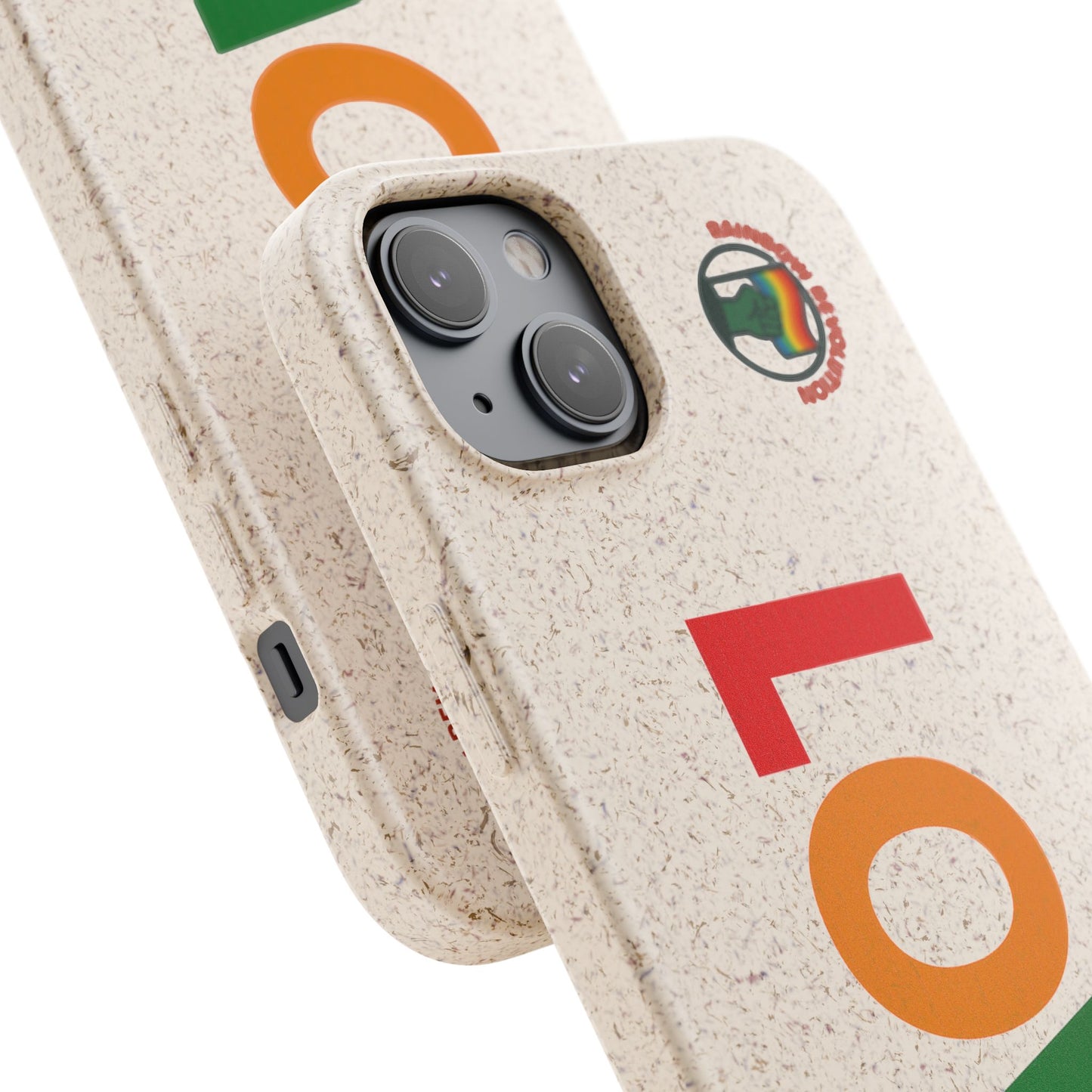 Colorful Love Biodegradable Phone Case | Eco-Friendly Gift for Friends, Green Living, Valentine's Day, Pride Month, Eco-conscious Design