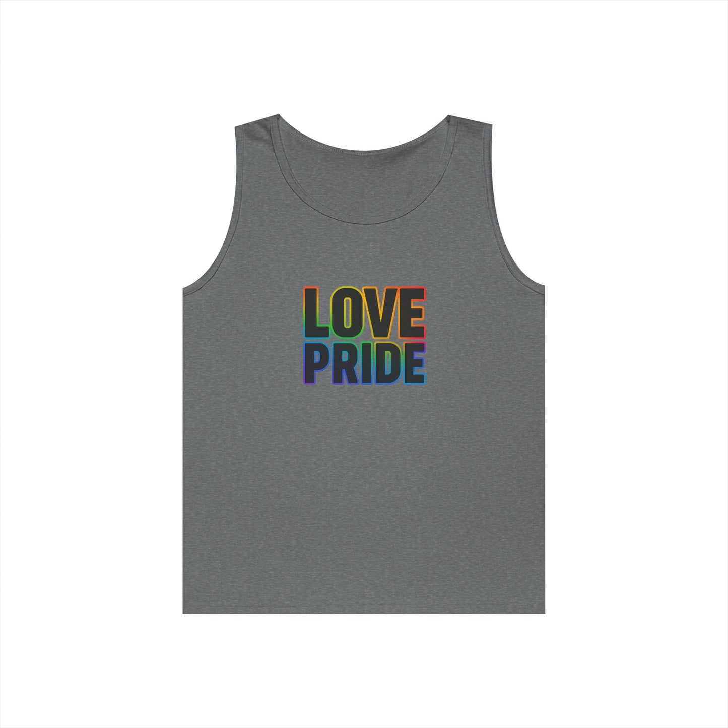 Pride Love Unisex Cotton Tank Top, LGBTQ+ Apparel, Summer Casual Wear, Pride Month Clothing, Festival Outfits