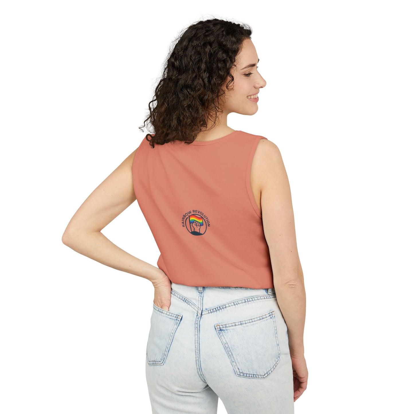 Pride Flame Tank Top | Unisex Garment-Dyed Tank, LGBTQ+ Apparel, Colorful Summer Wear, Festival Clothing, Gay Pride Merchandise