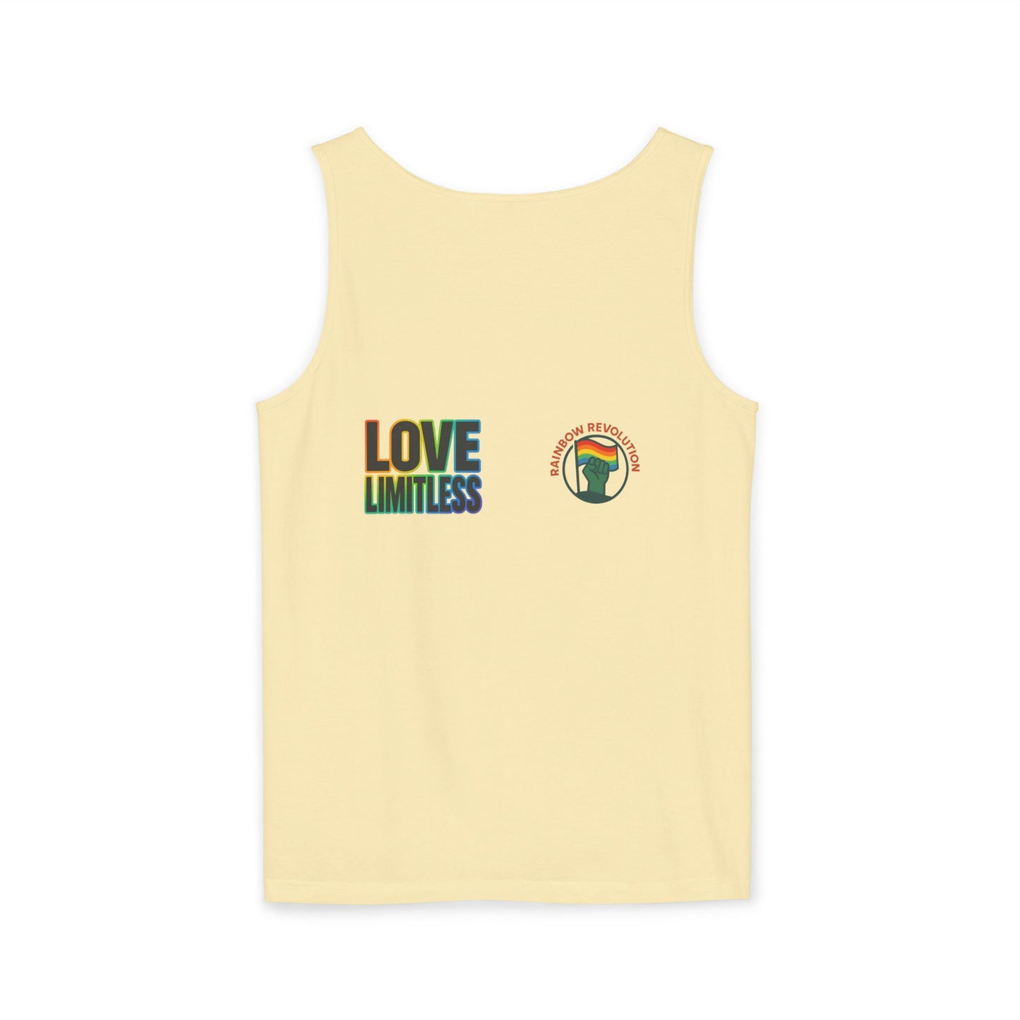 Unisex Inspirational Tank Top, Love Limitless Sleeveless Shirt, Perfect for Summer, Pride Events, Relaxed Fit Gym Wear, Gift for Friends
