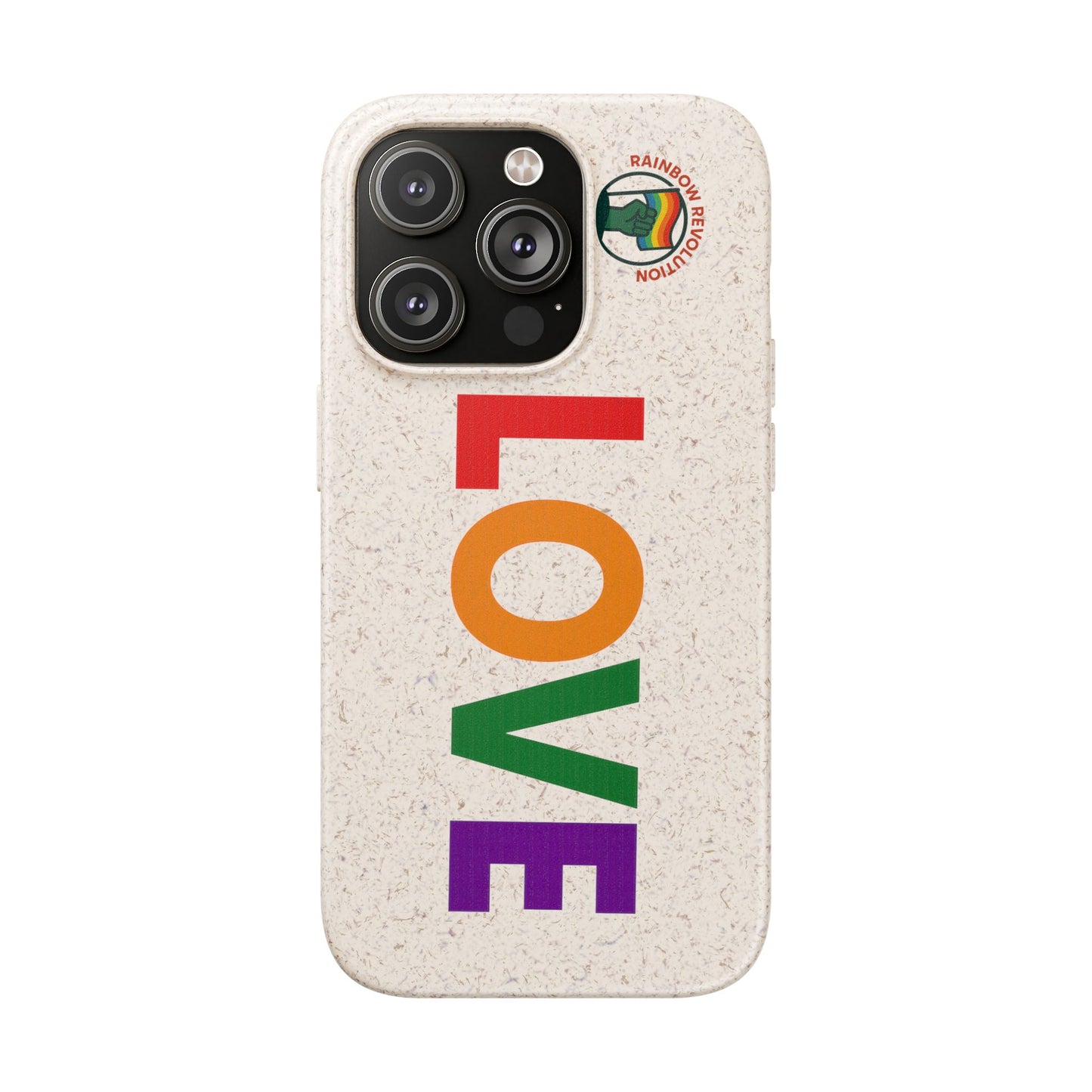 Colorful Love Biodegradable Phone Case | Eco-Friendly Gift for Friends, Green Living, Valentine's Day, Pride Month, Eco-conscious Design