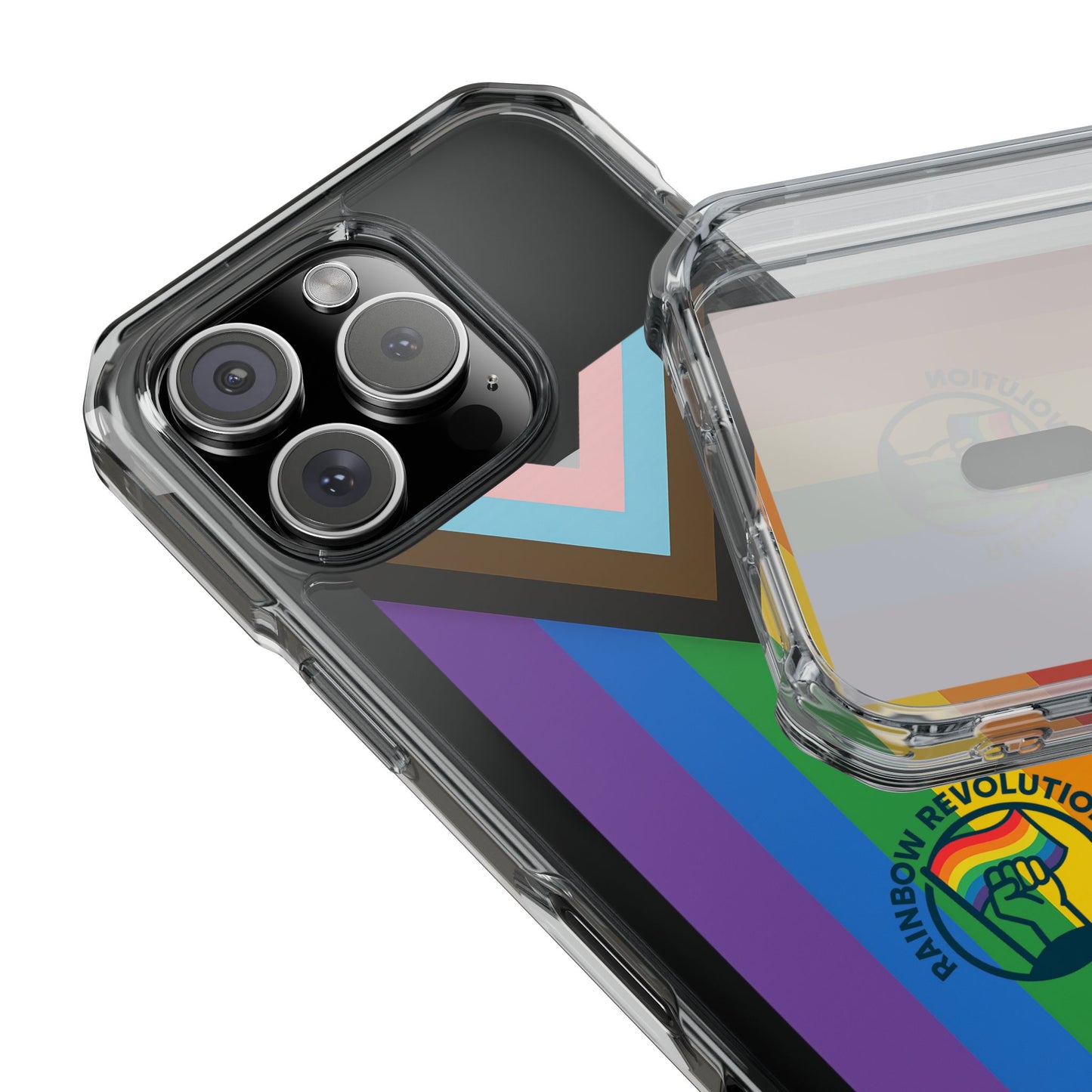 Pride-Themed Magnetic Clear Cases, LGBTQ Phone Cover, Rainbow Design, Personalized Phone Accessories, Anti-Drop Phone Case