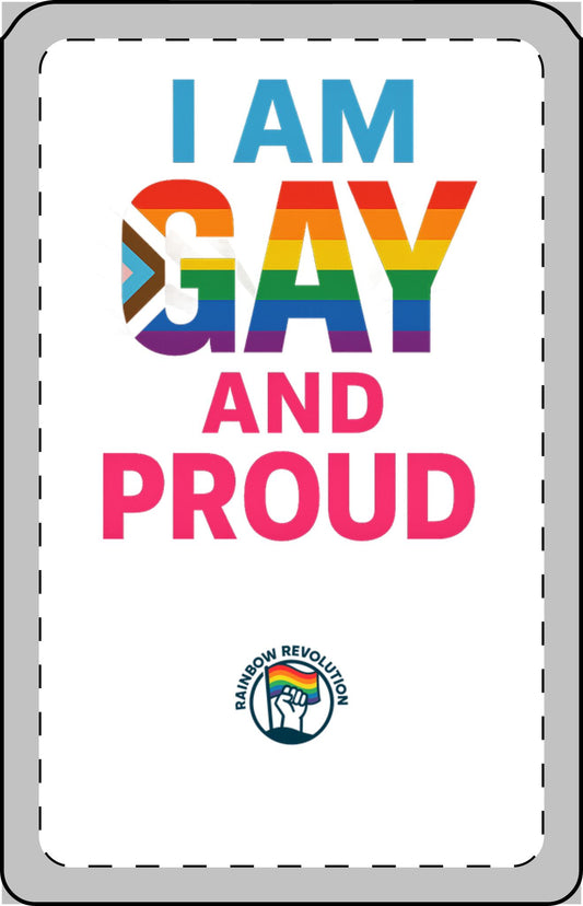 Vegan Wallet - I Am Gay and Proud | Eco-Friendly Card Holder, LGBTQ+ Accessory, Pride Gift, Sustainable Wallet, Magsafe Compatible