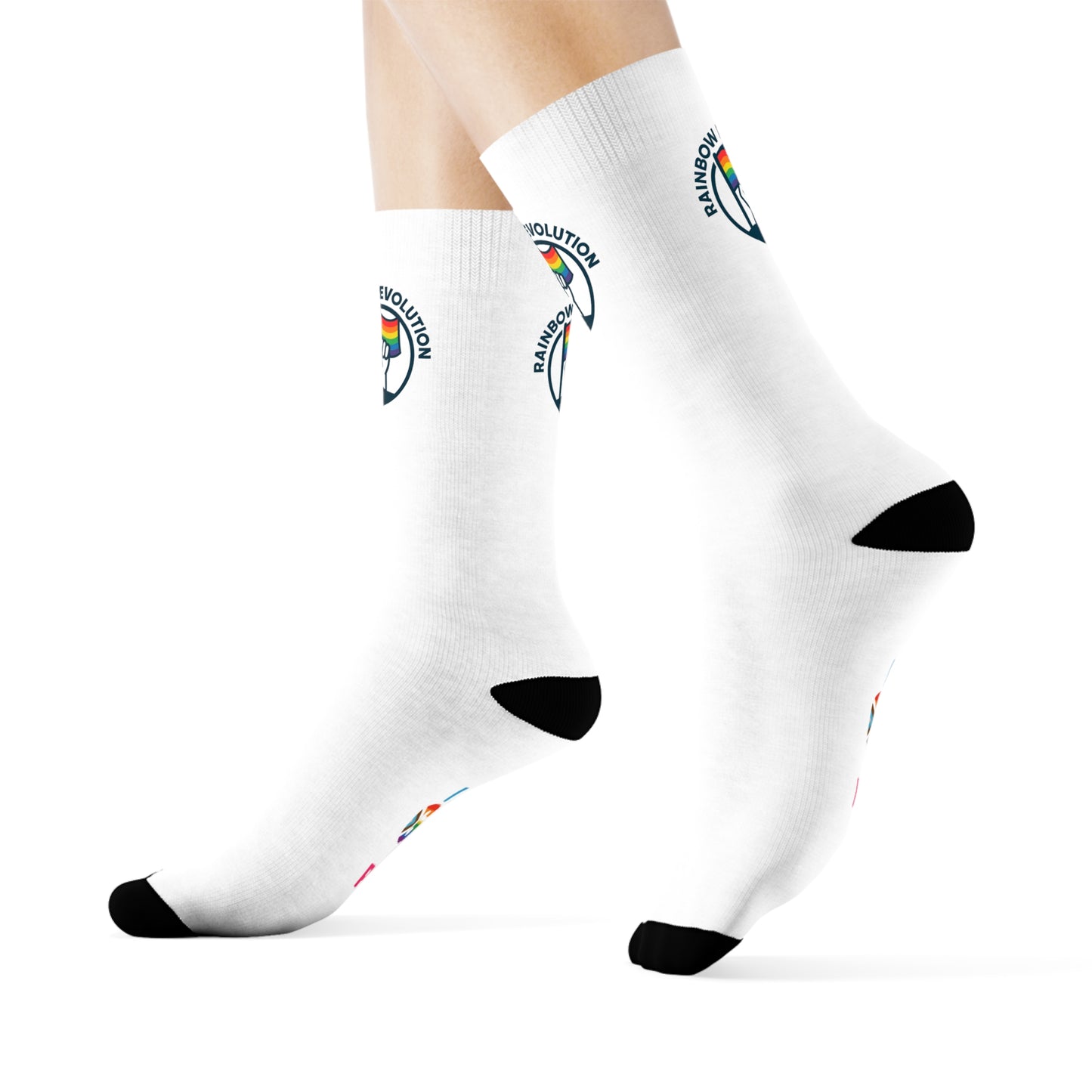 Pride Crew Socks | LGBTQ+ Celebration, I Am Gay and Proud, Rainbow Socks, Gift for Pride Month, Comfortable Socks