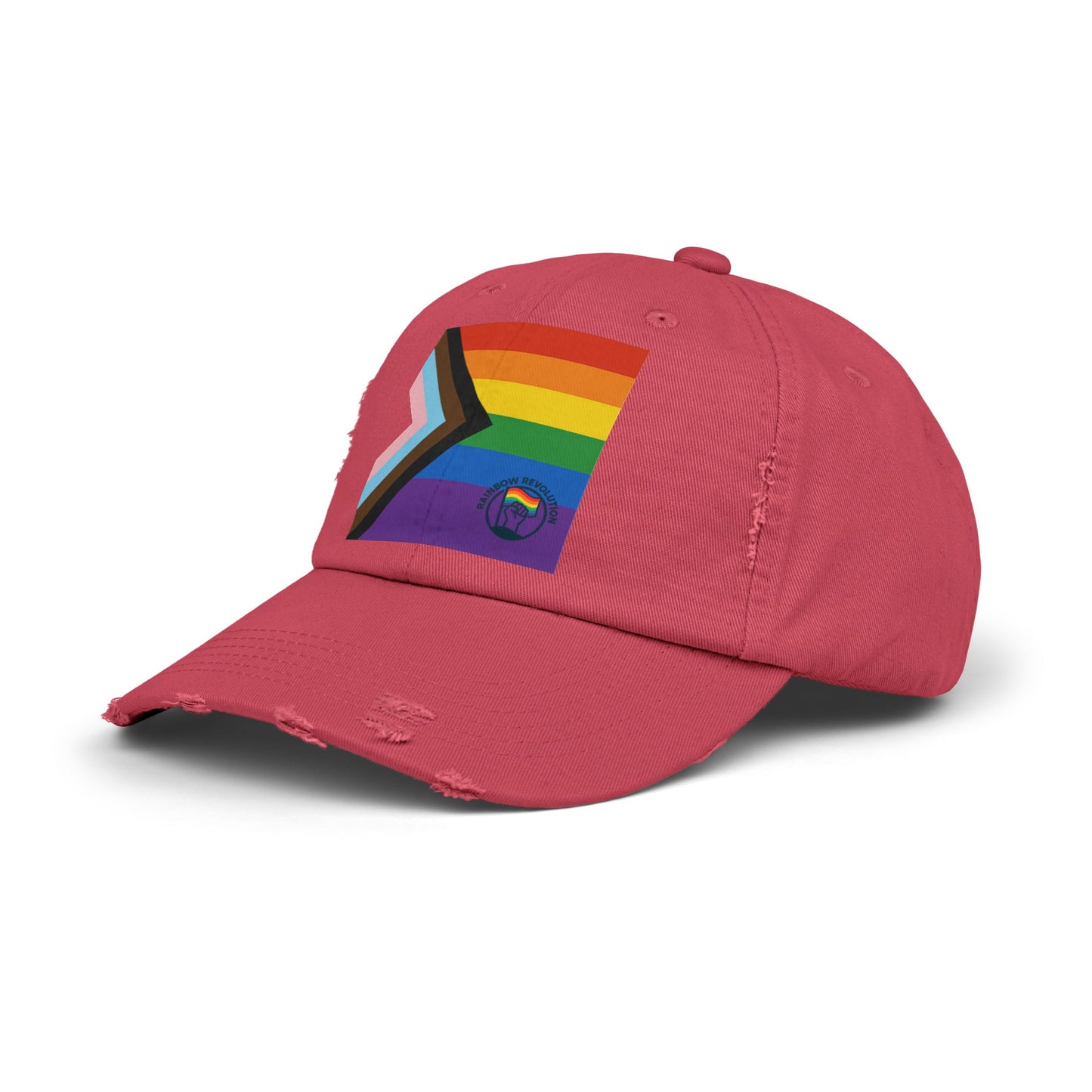 Pride Distressed Cap - Unisex LGBTQ+ Hat, Rainbow Flag Accessories, Outdoor Cap, Festival Gear, Everyday Wear