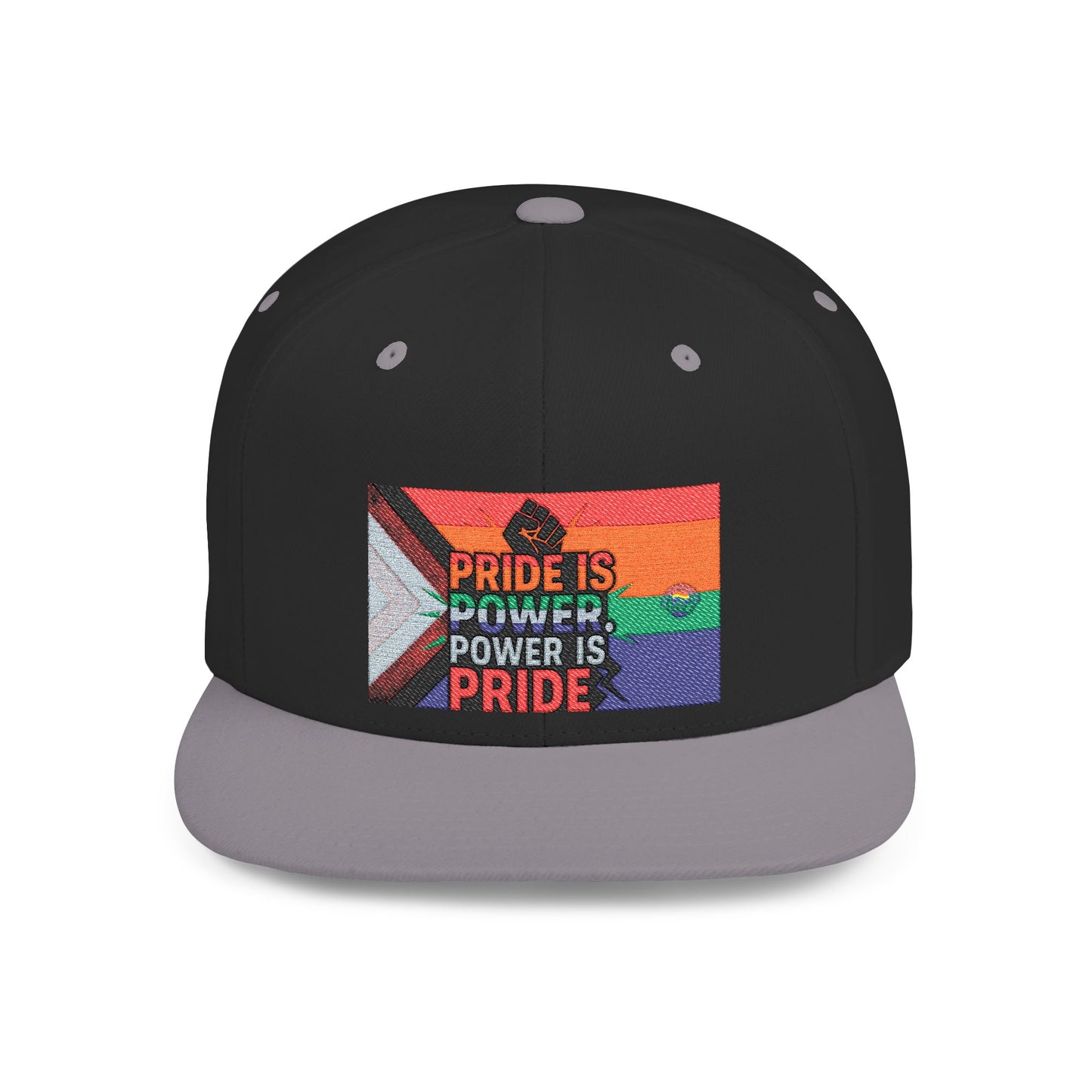 Pride-Themed Flat Bill Snapback, Celebrate Identity with Style, Perfect for Pride Month, LGBTQ+ Events, Everyday Fashion, Unisex Hat