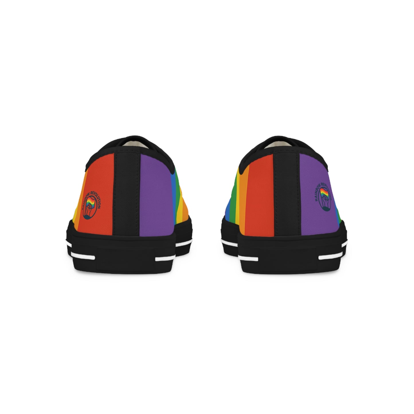Rainbow Pride Low Top Sneakers, Colorful Casual Shoes for Men, LGBTQ+ Footwear, Retro Sneakers, Summer Fashion, Gift Idea